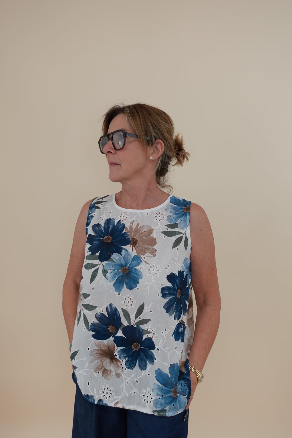 Camicia Sangallo Flower