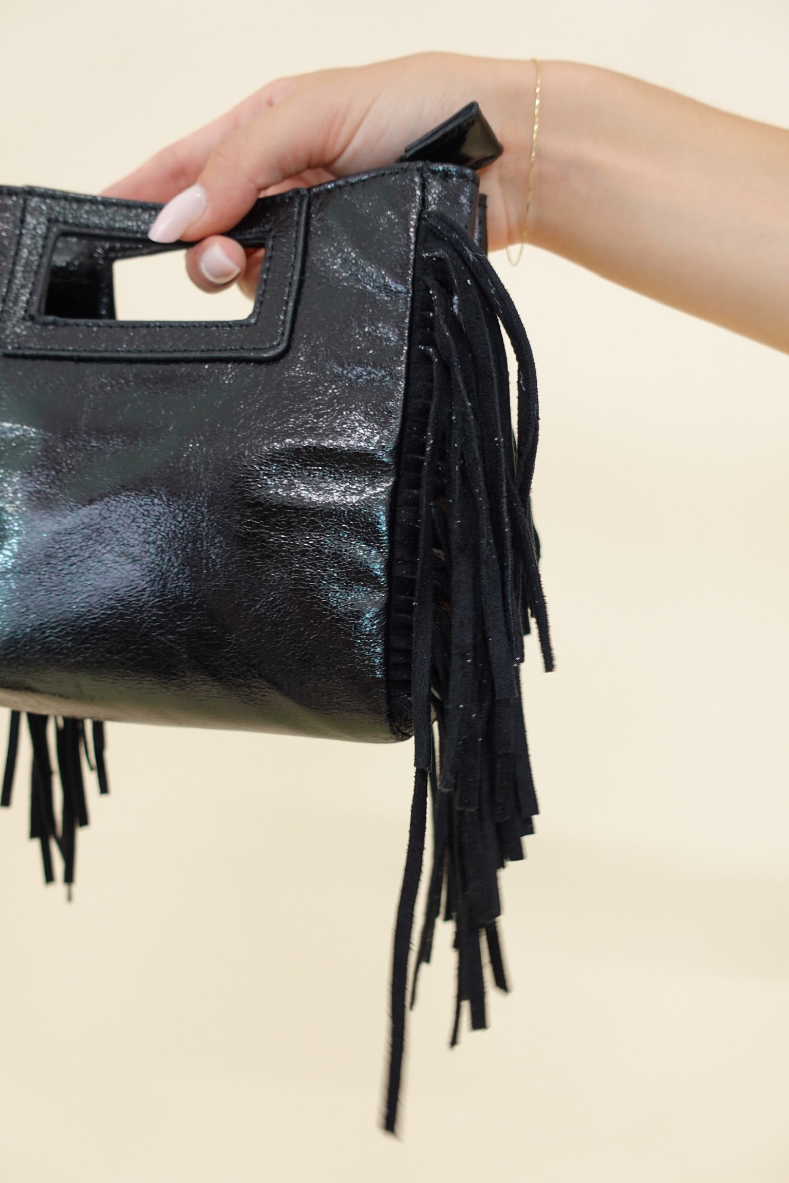 Borsa Frange Lux Nero
