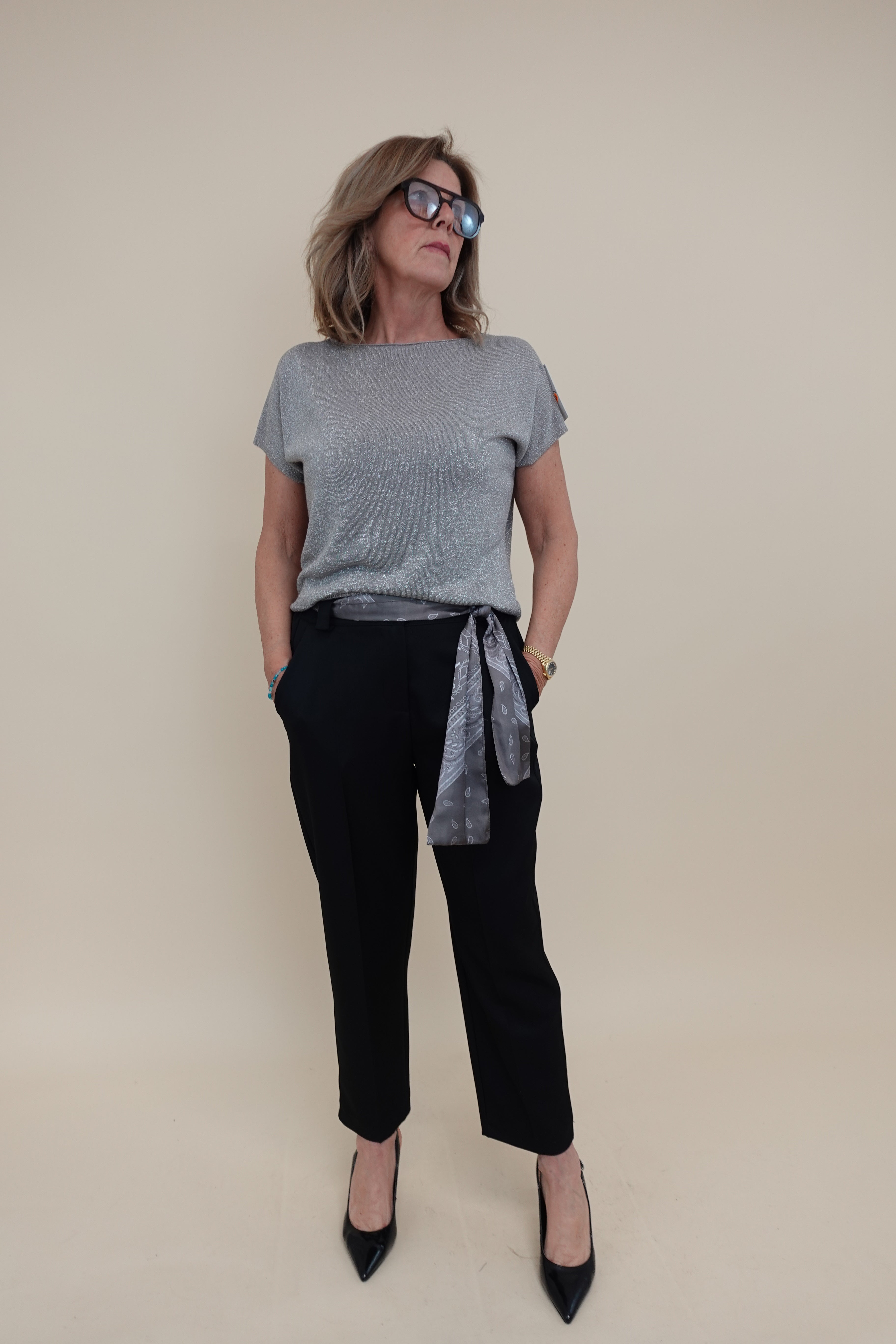Pantalone Foulard Nero