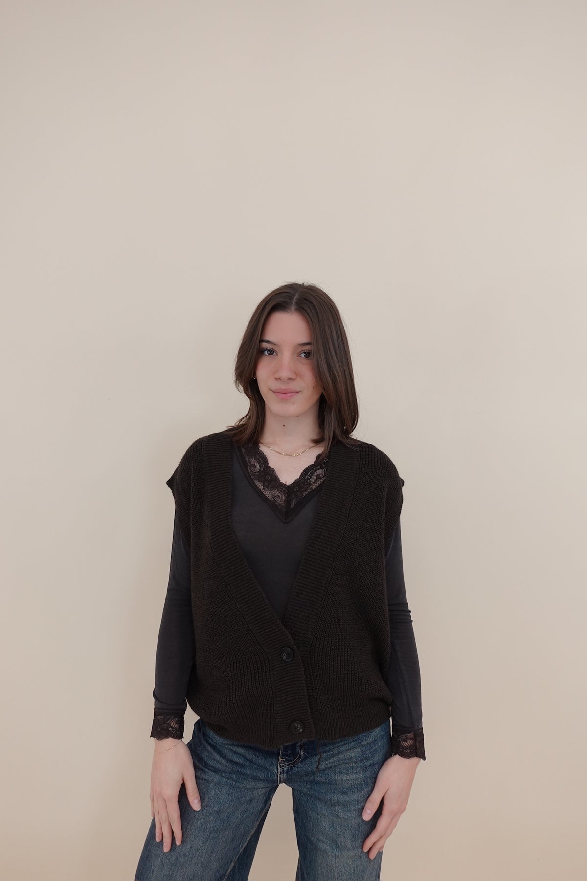 Gilet November Marrone