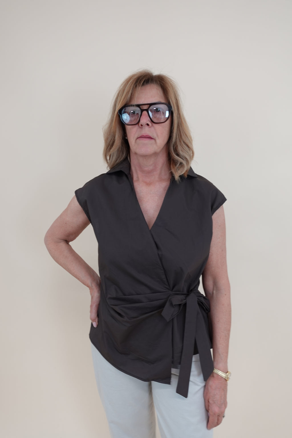 Camicia Nicole Marrone
