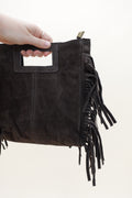Borsa Frange Pelle Marrone