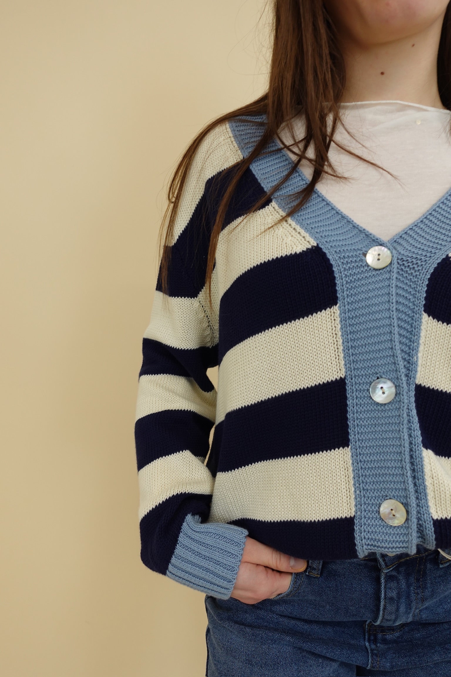 Cardigan Line Blu