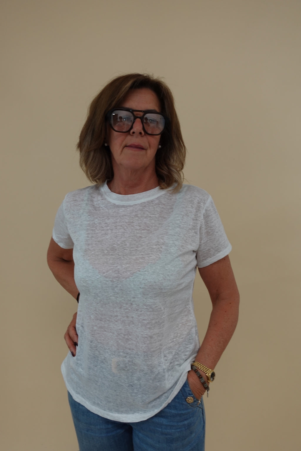 T-shirt Lino Bianco
