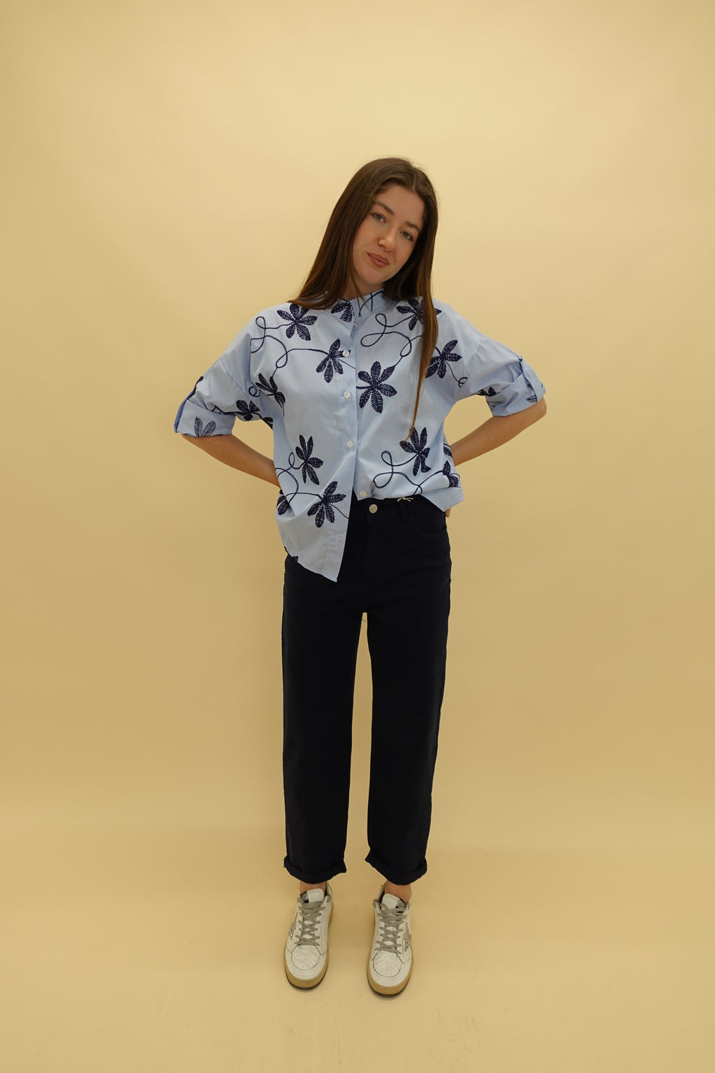 Jeans Momfit Blu
