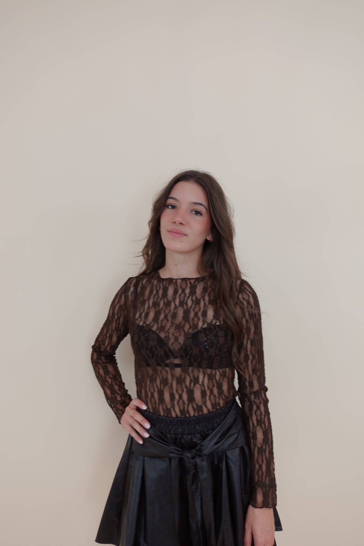 Maglia Pizzo Marrone