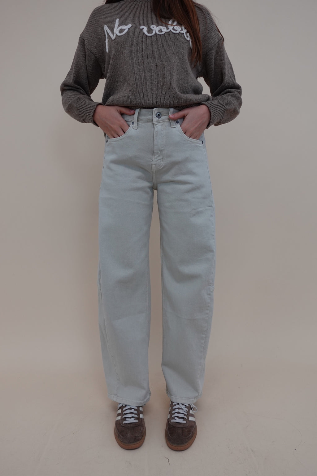 Jeans Balloon Beige