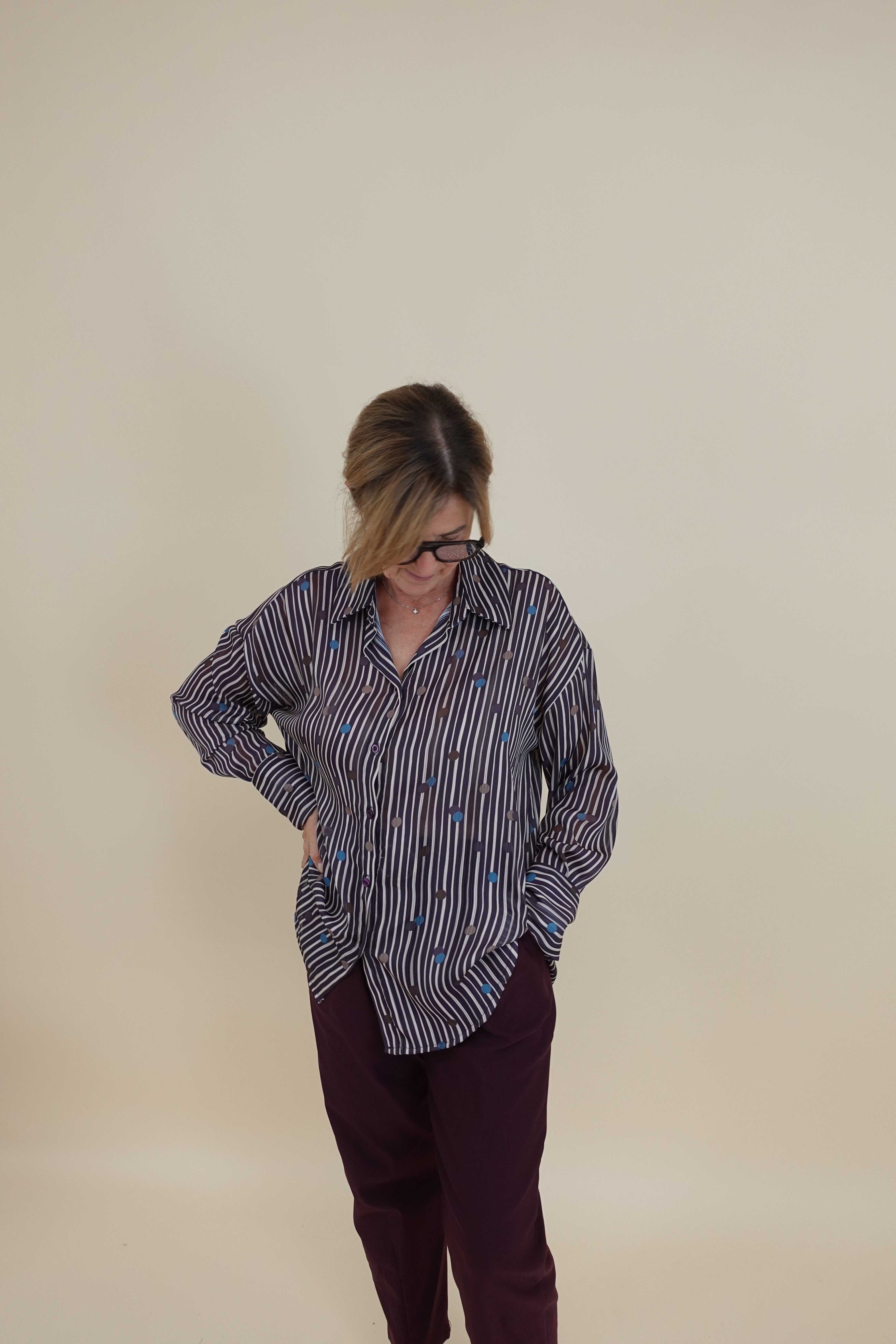 Camicia over pois