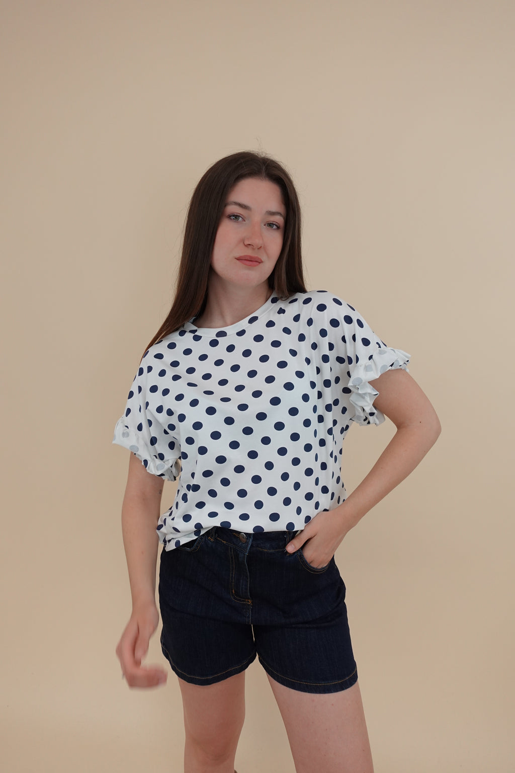 T-shirt Pois Blu