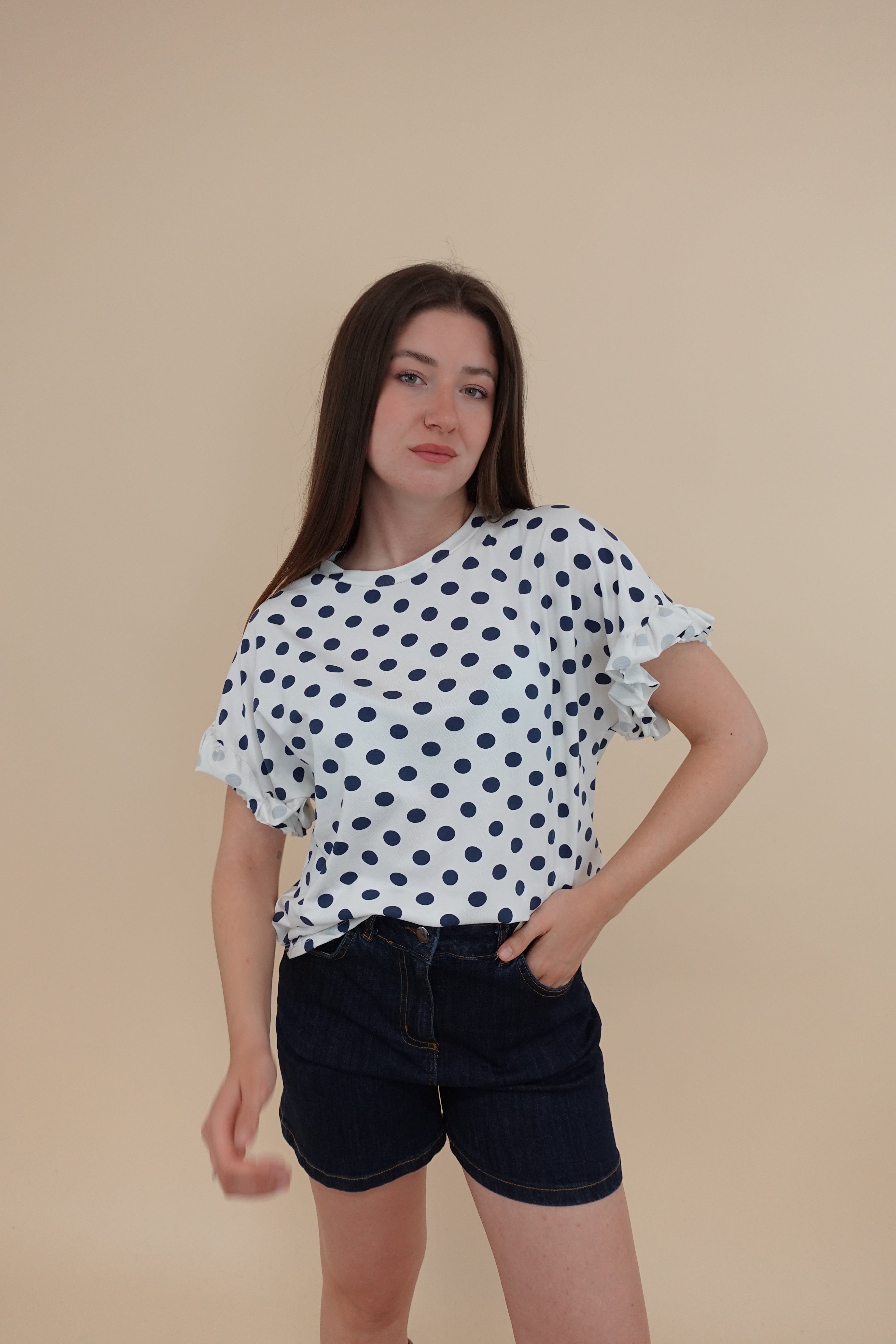 T-shirt Pois Blu