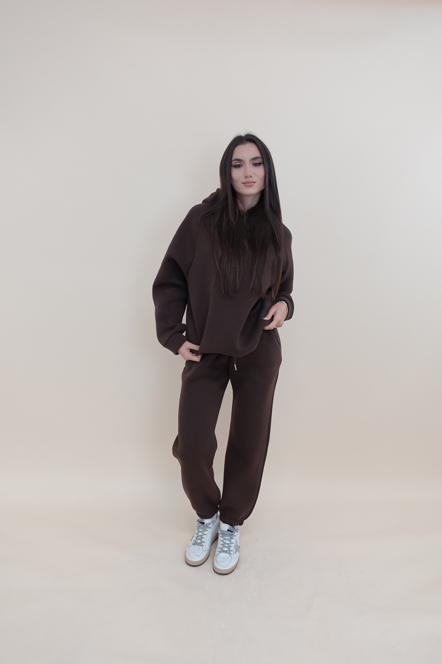 Felpa School Marrone