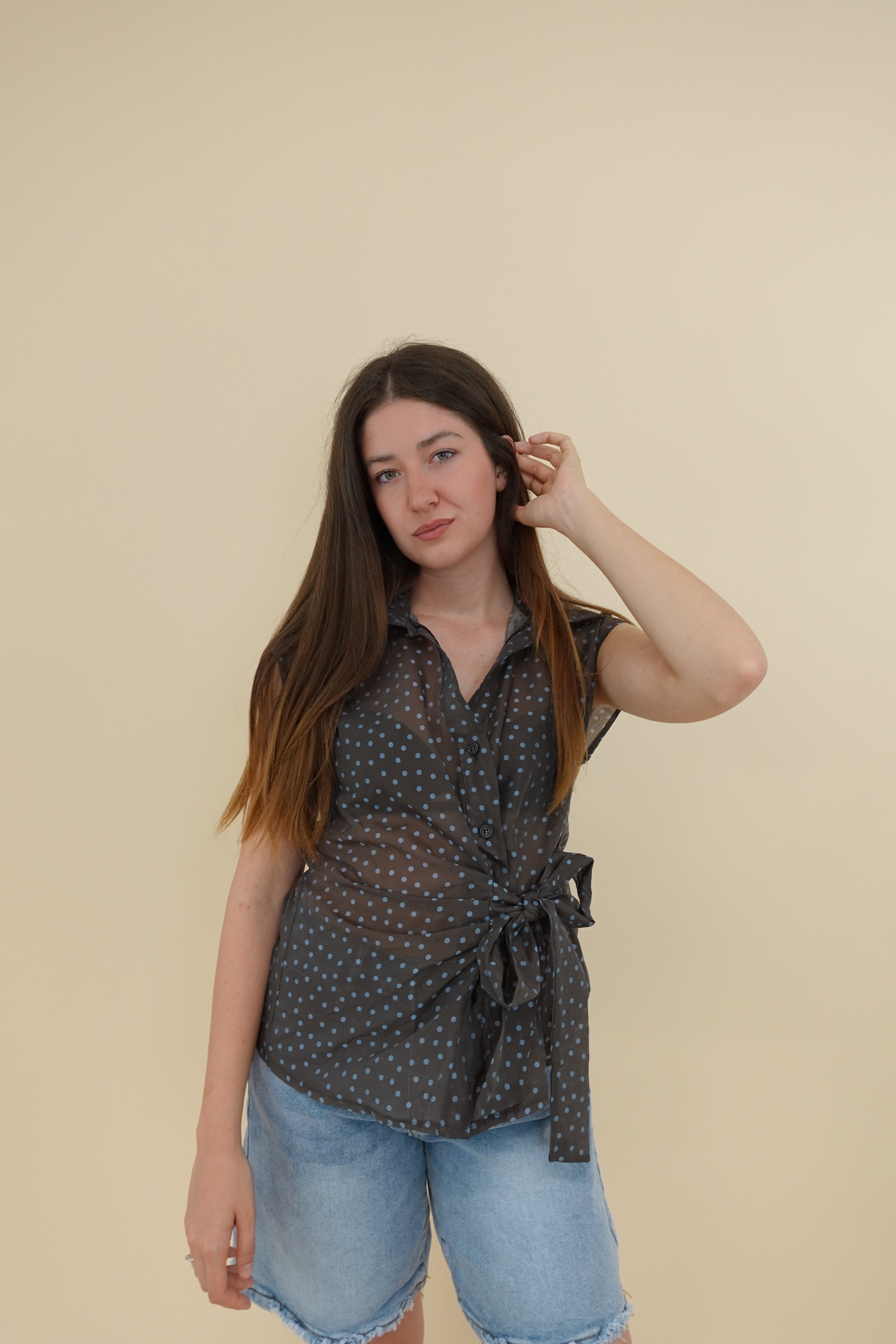Camicia Fiocco Pois