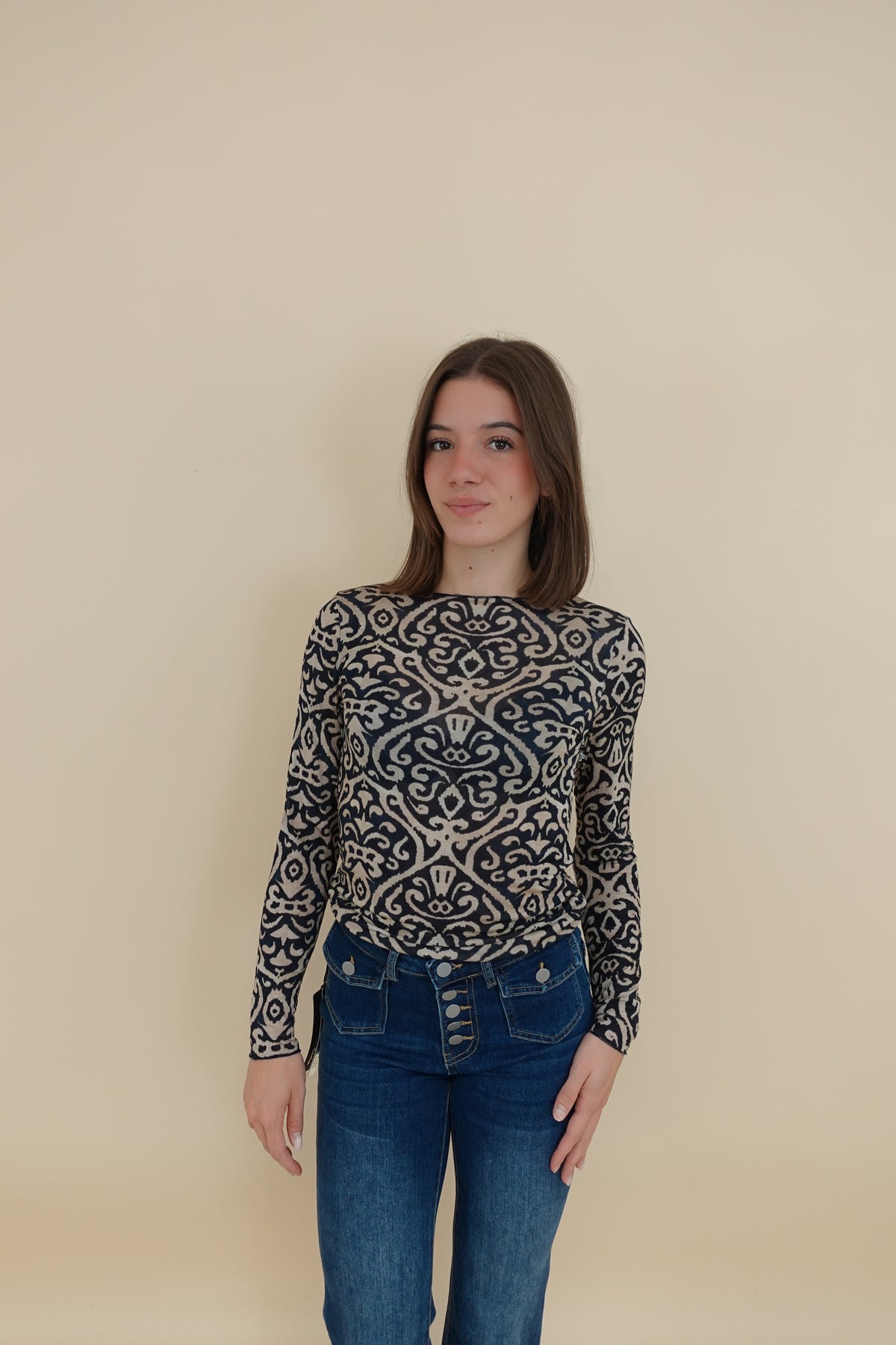 Maglia Cashmere Blend Blu