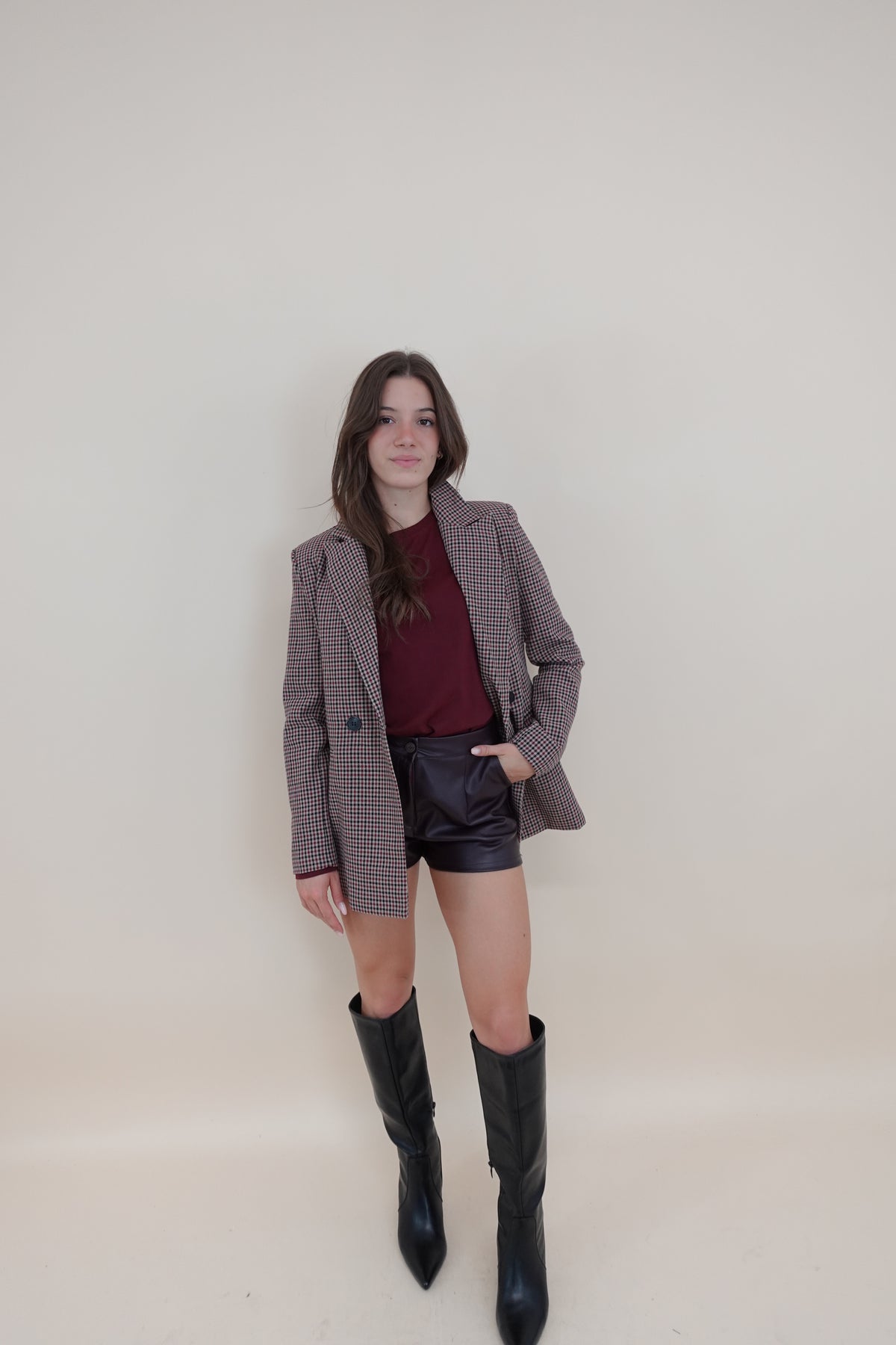 Giacca Scozia Bordeaux