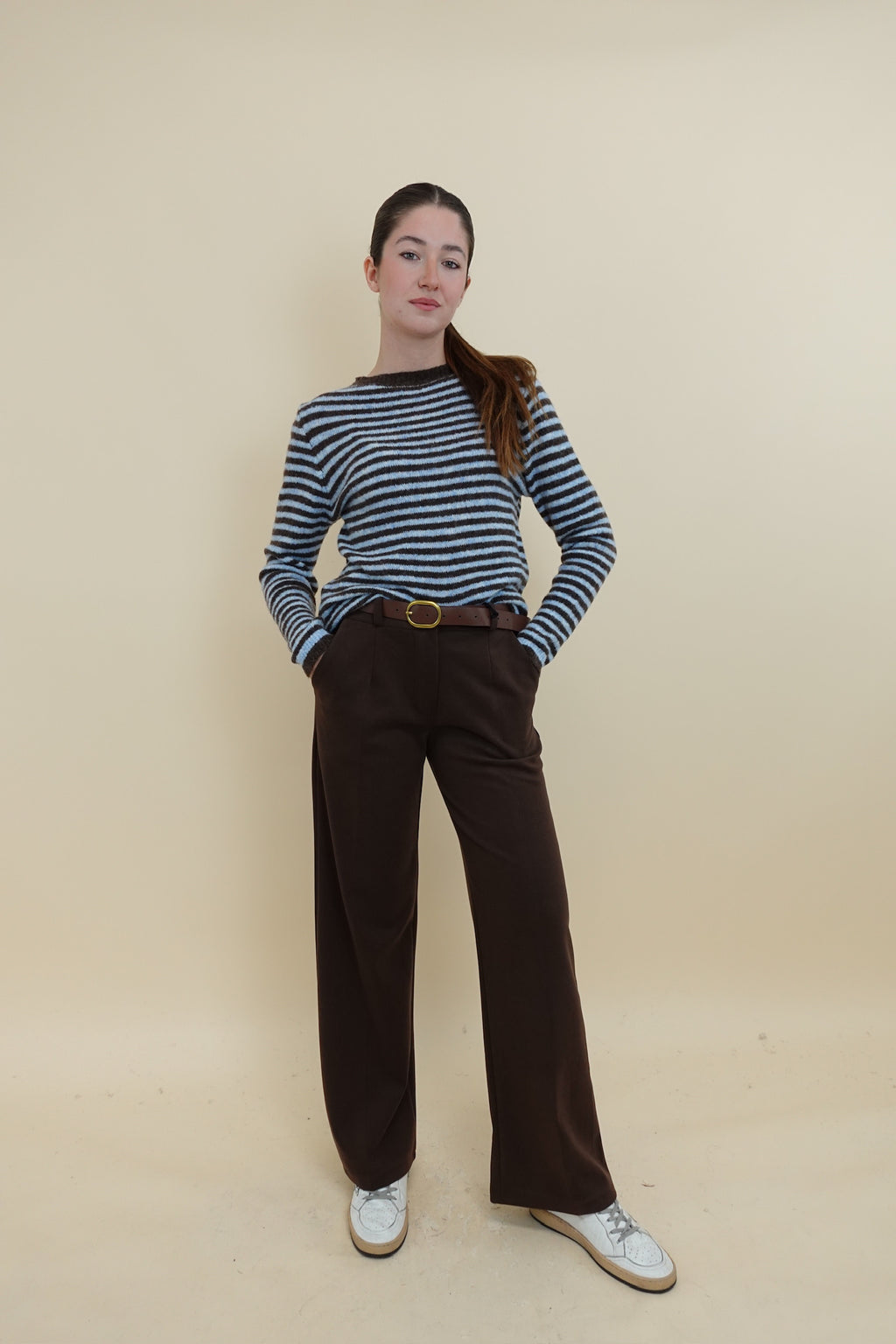 Pantalone Moda Marrone