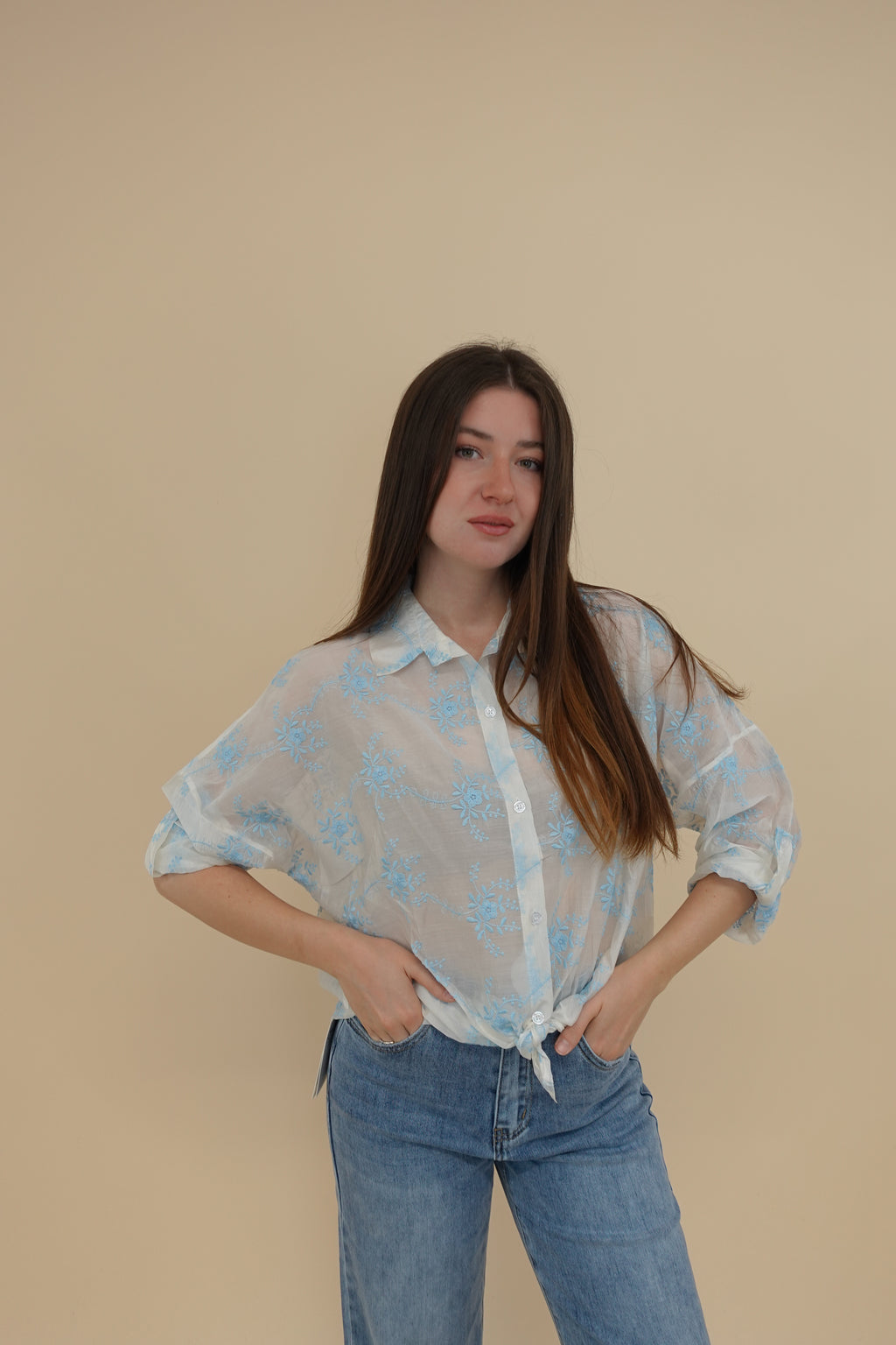 Camicia Amina Azzurra