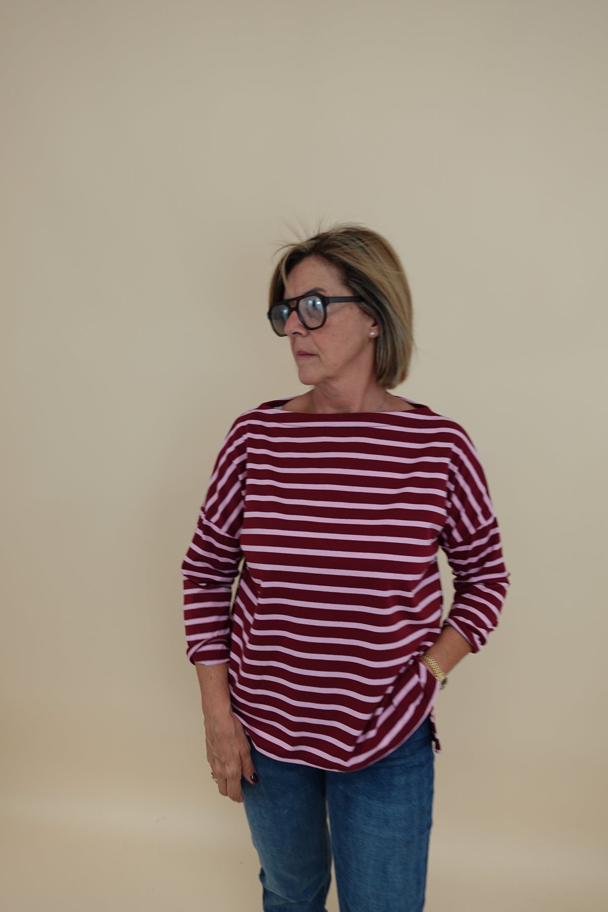 Maglia Line Over Rosa