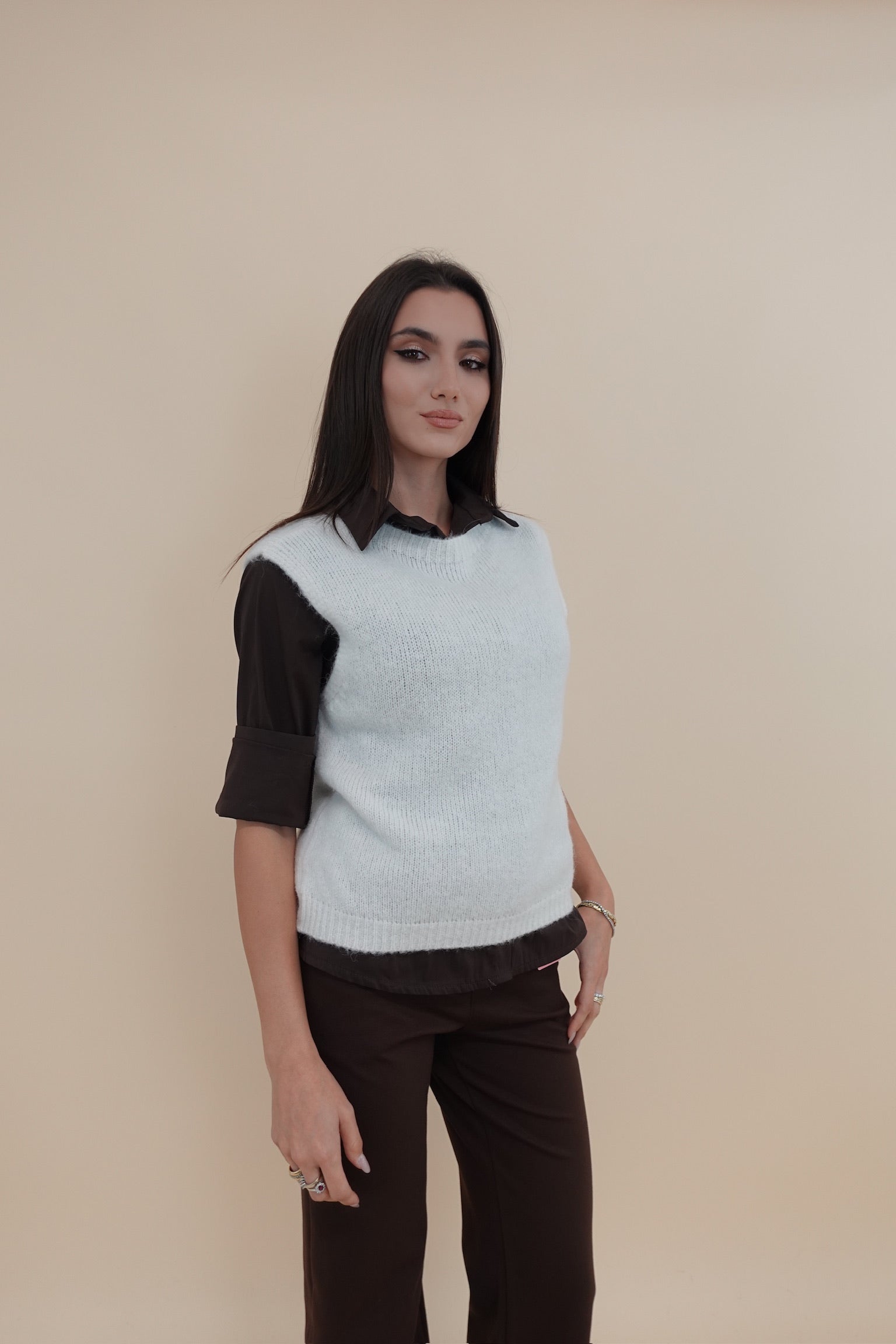 Gilet Patrizia Panna