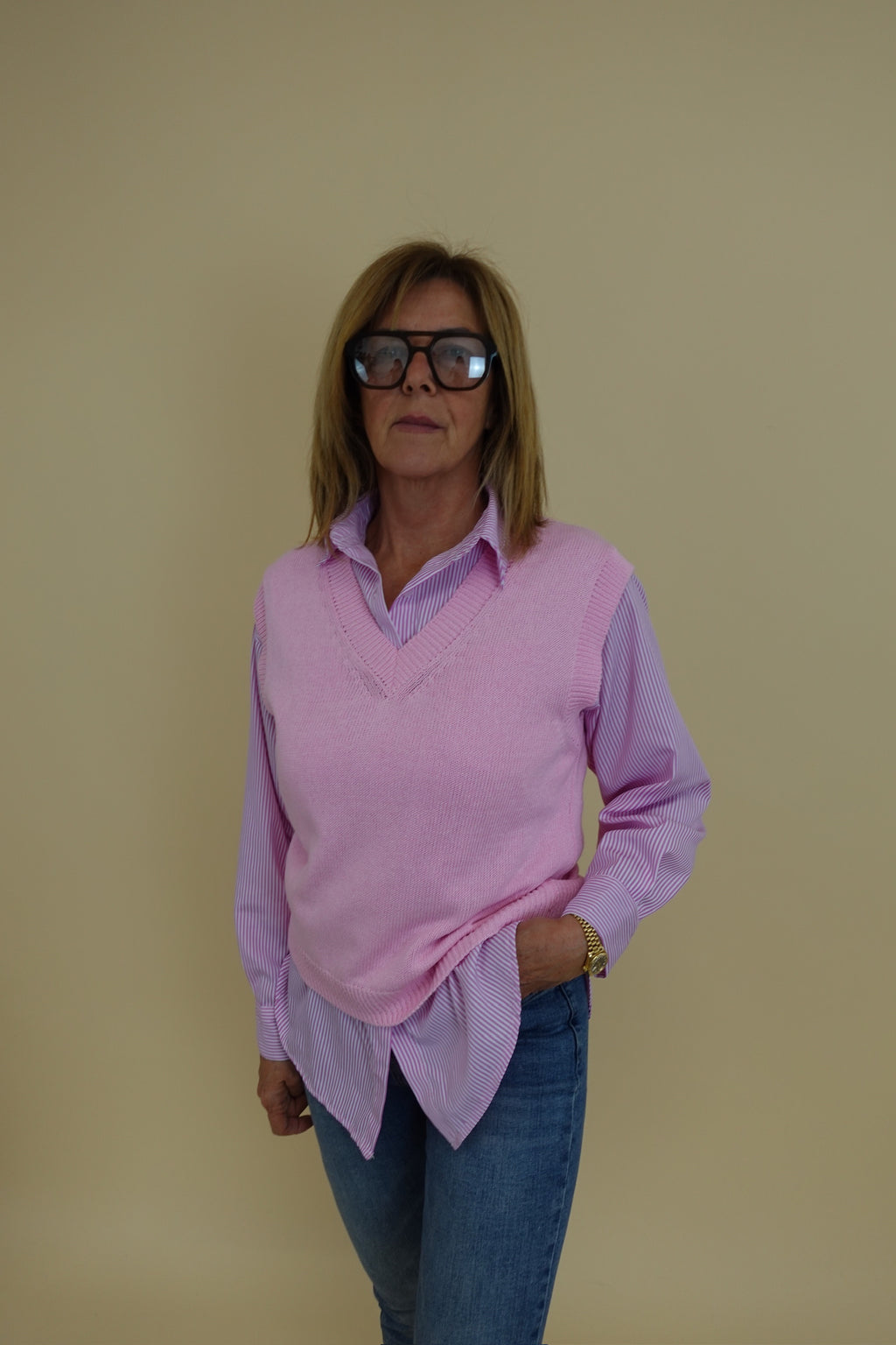 Gilet V Rosa