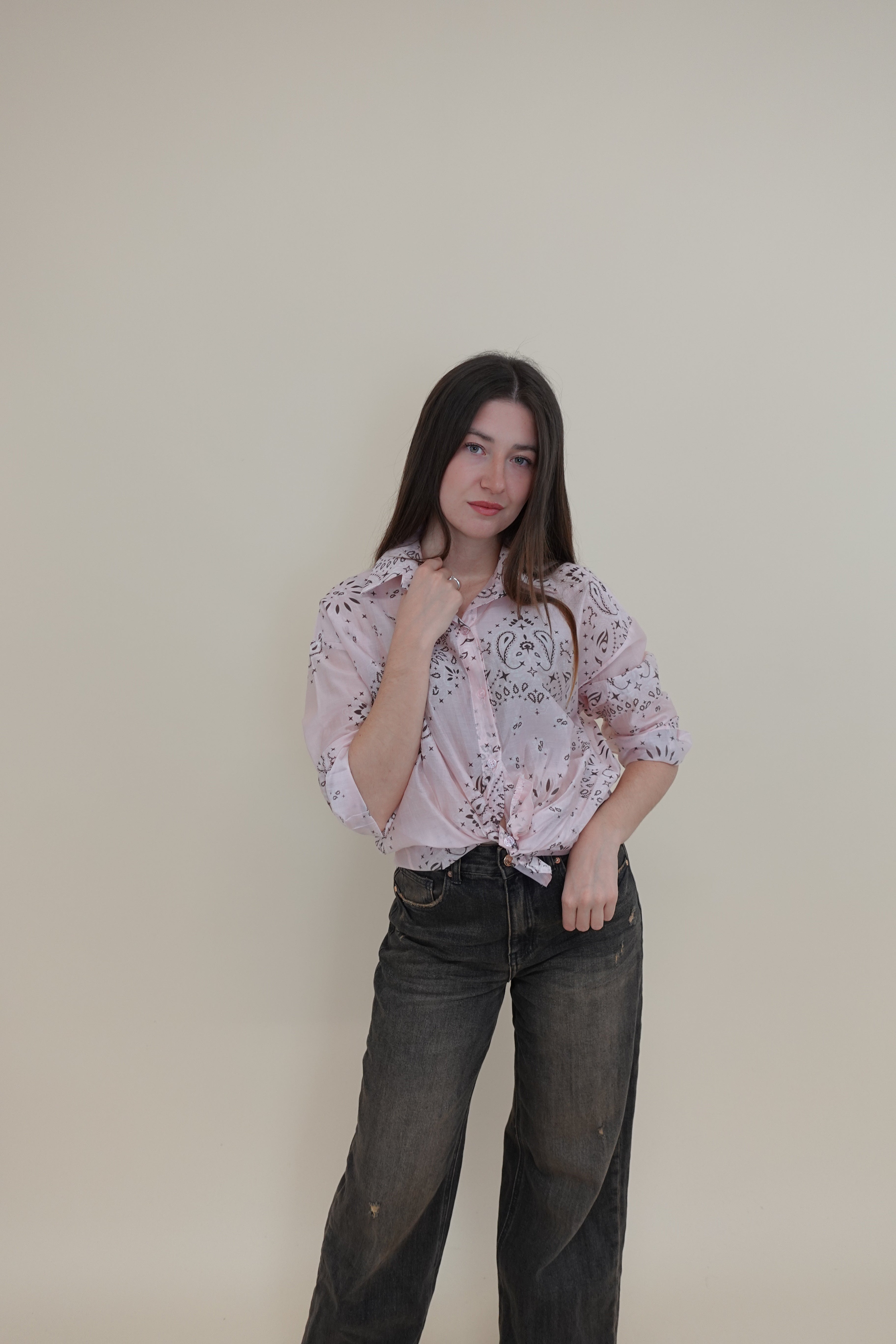 Camicia Bandana Rosa