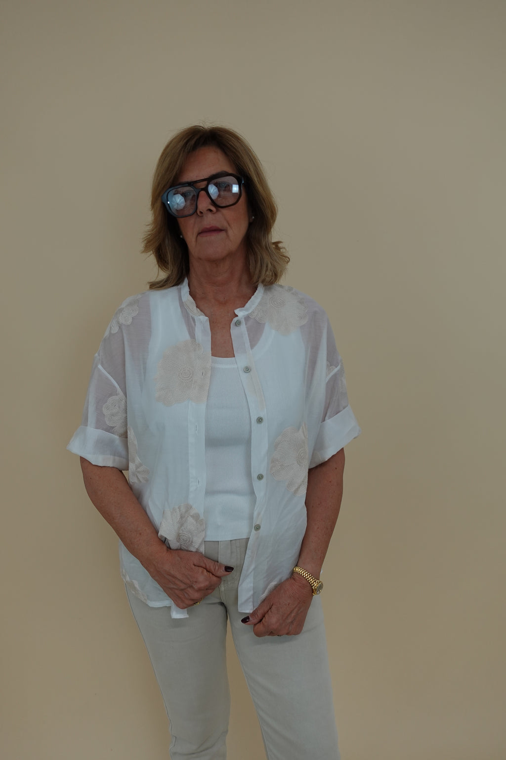 Camicia Flower Bianca
