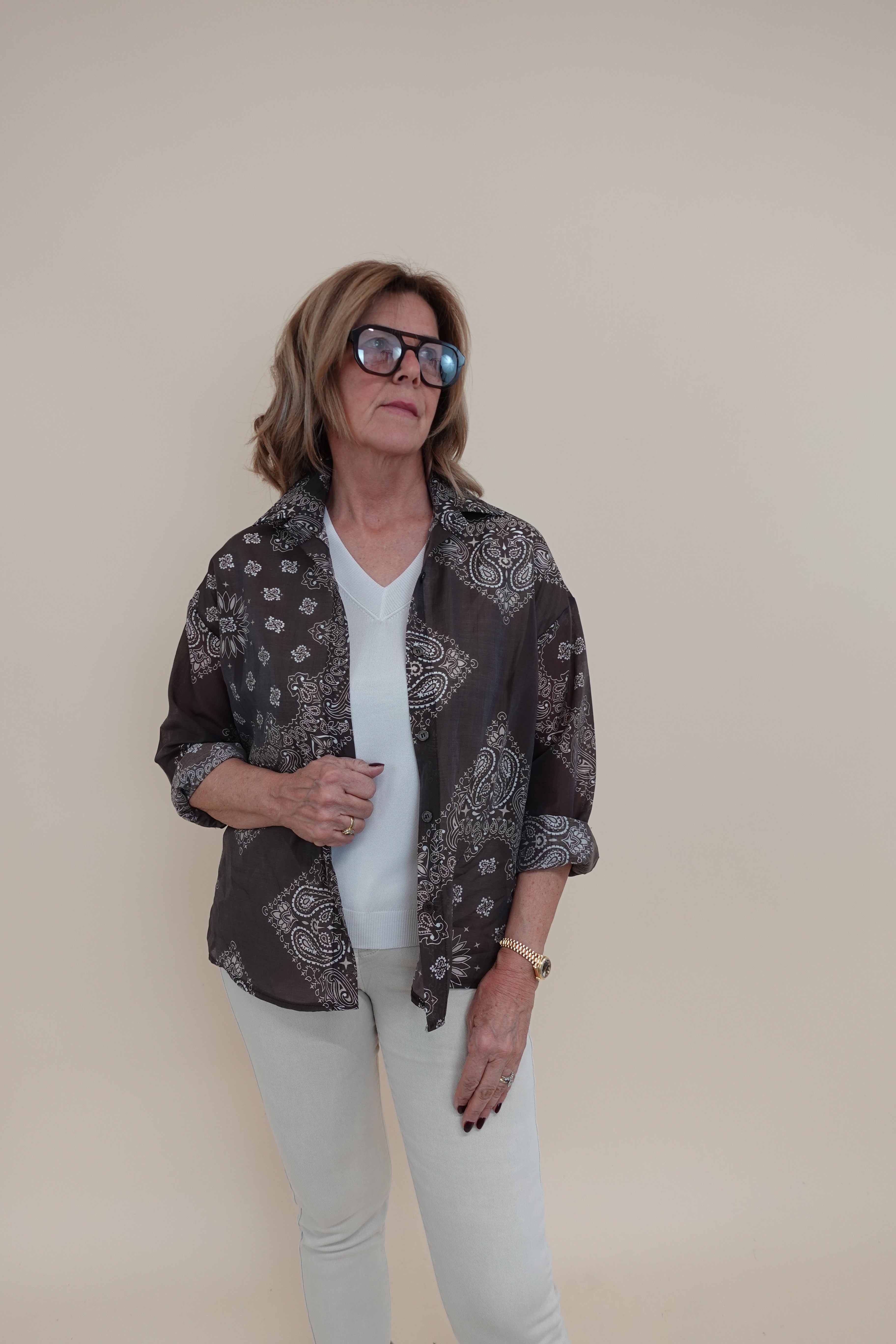 Camicia Bandana Marrone