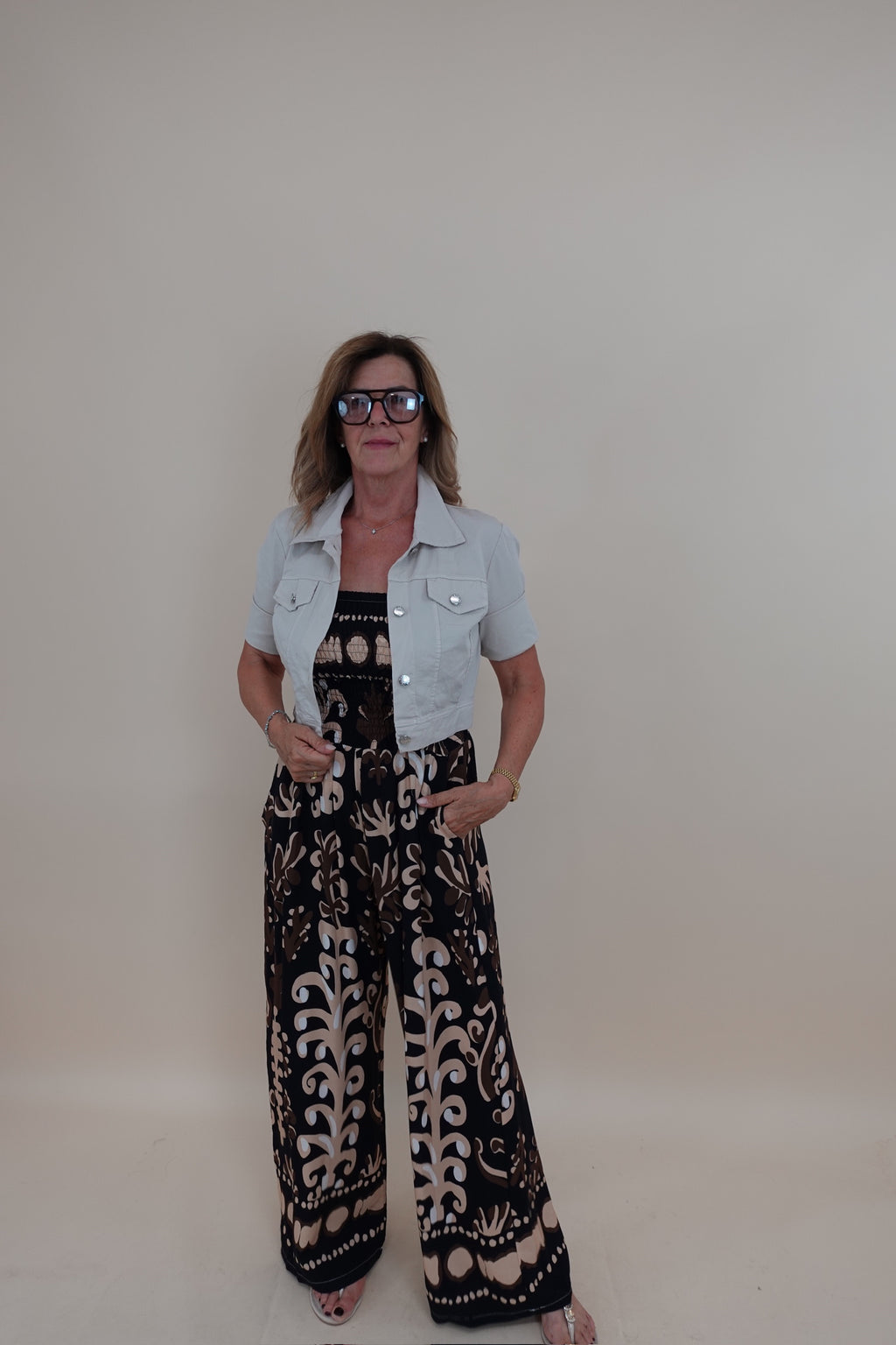 Giacca Crop Beige