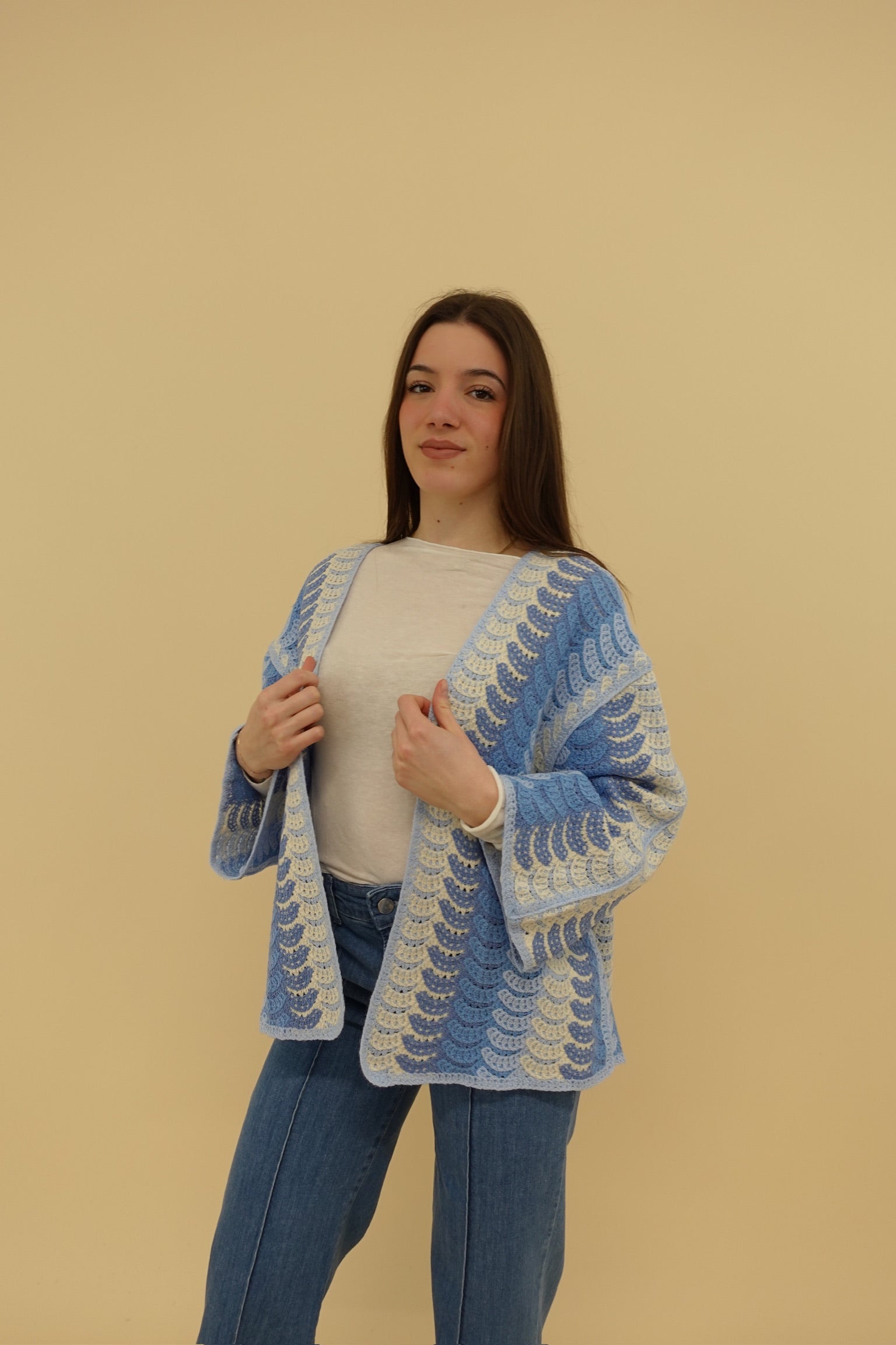 Cardigan Rainbow Azzurro