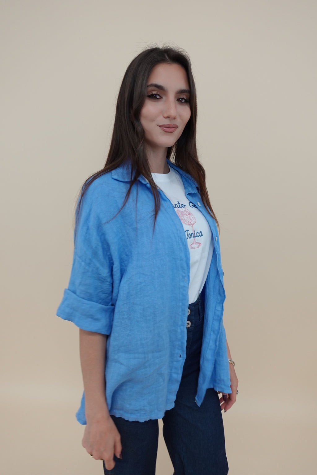 Camicia Lino Azzurra
