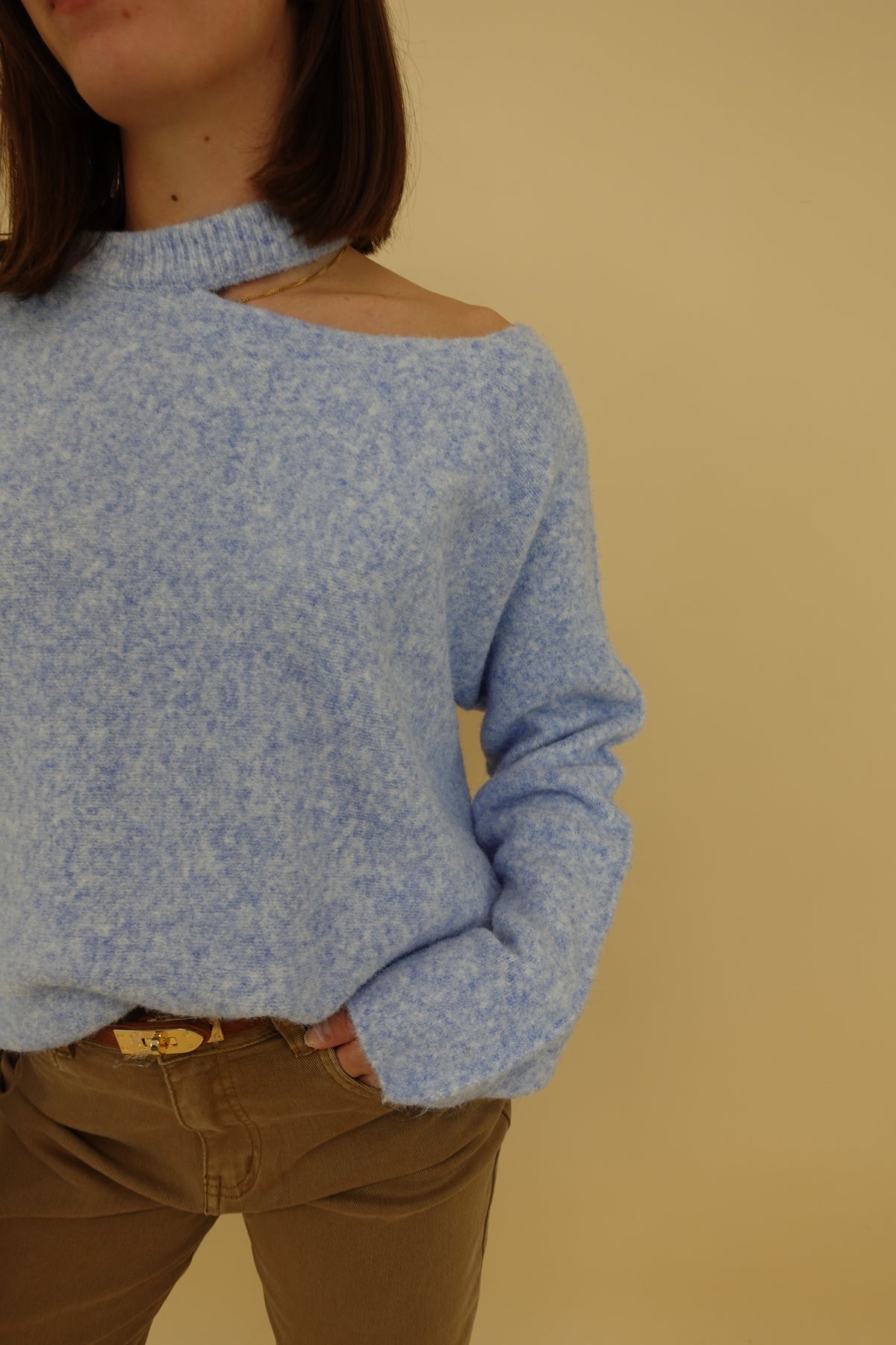Maglione Cut Azzurro
