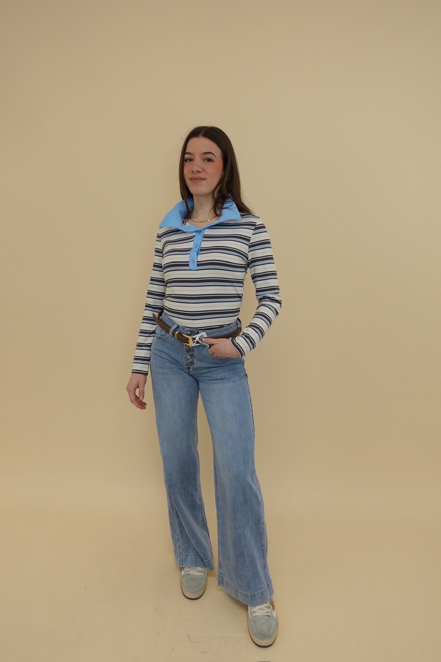 Body Polo Line Azzurra