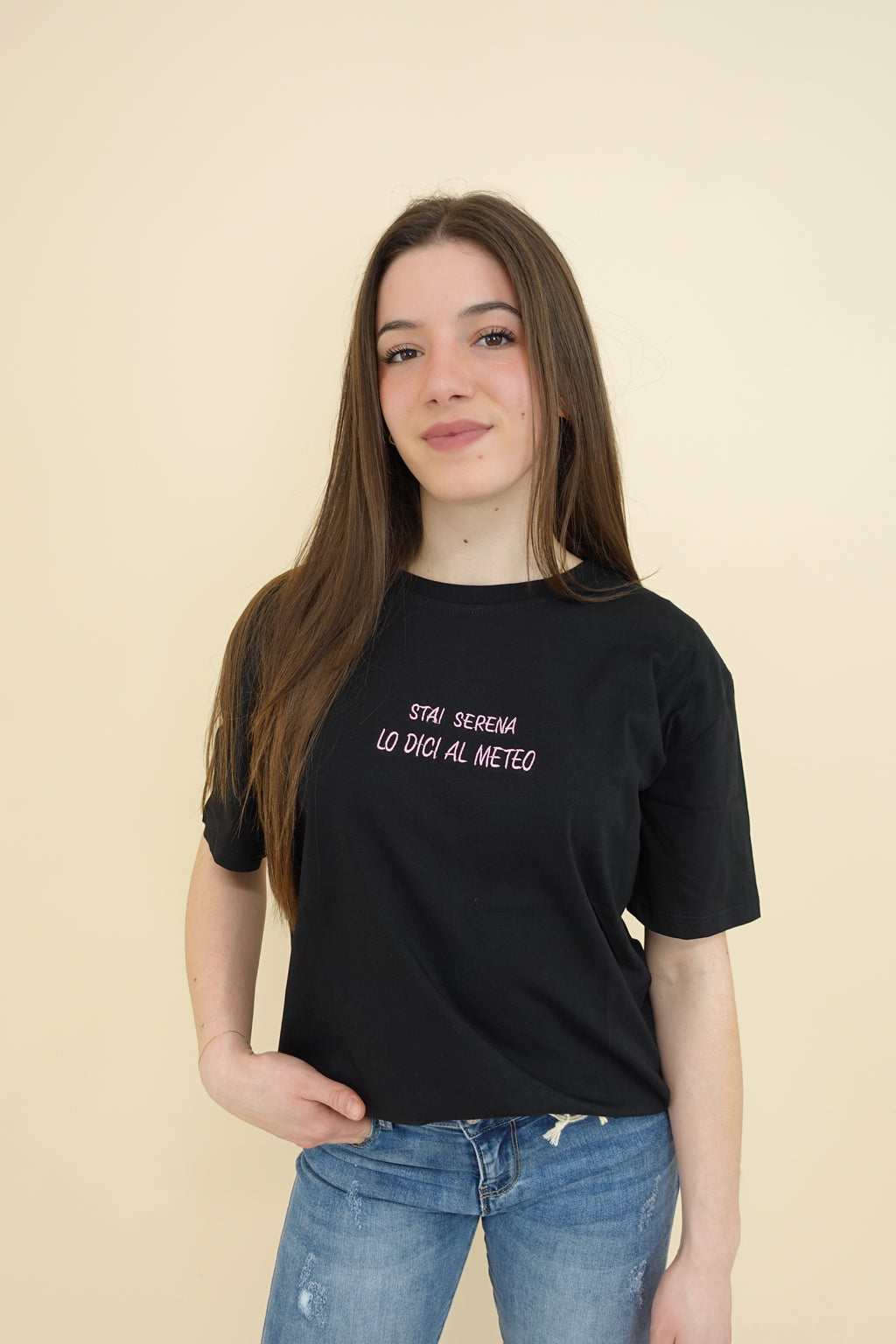 T-shirt "meteo" Nero