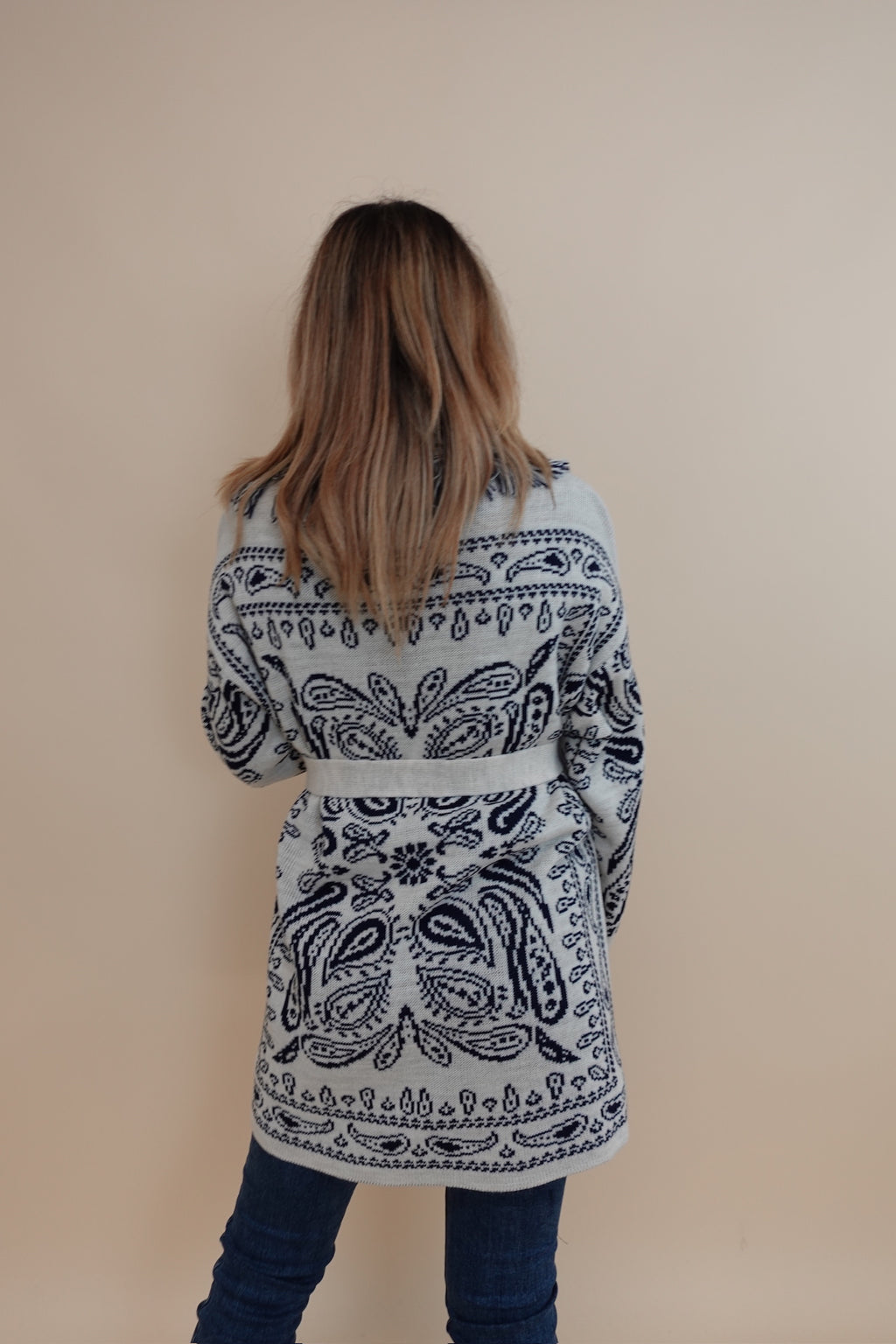 Cardigan Bandana Blu