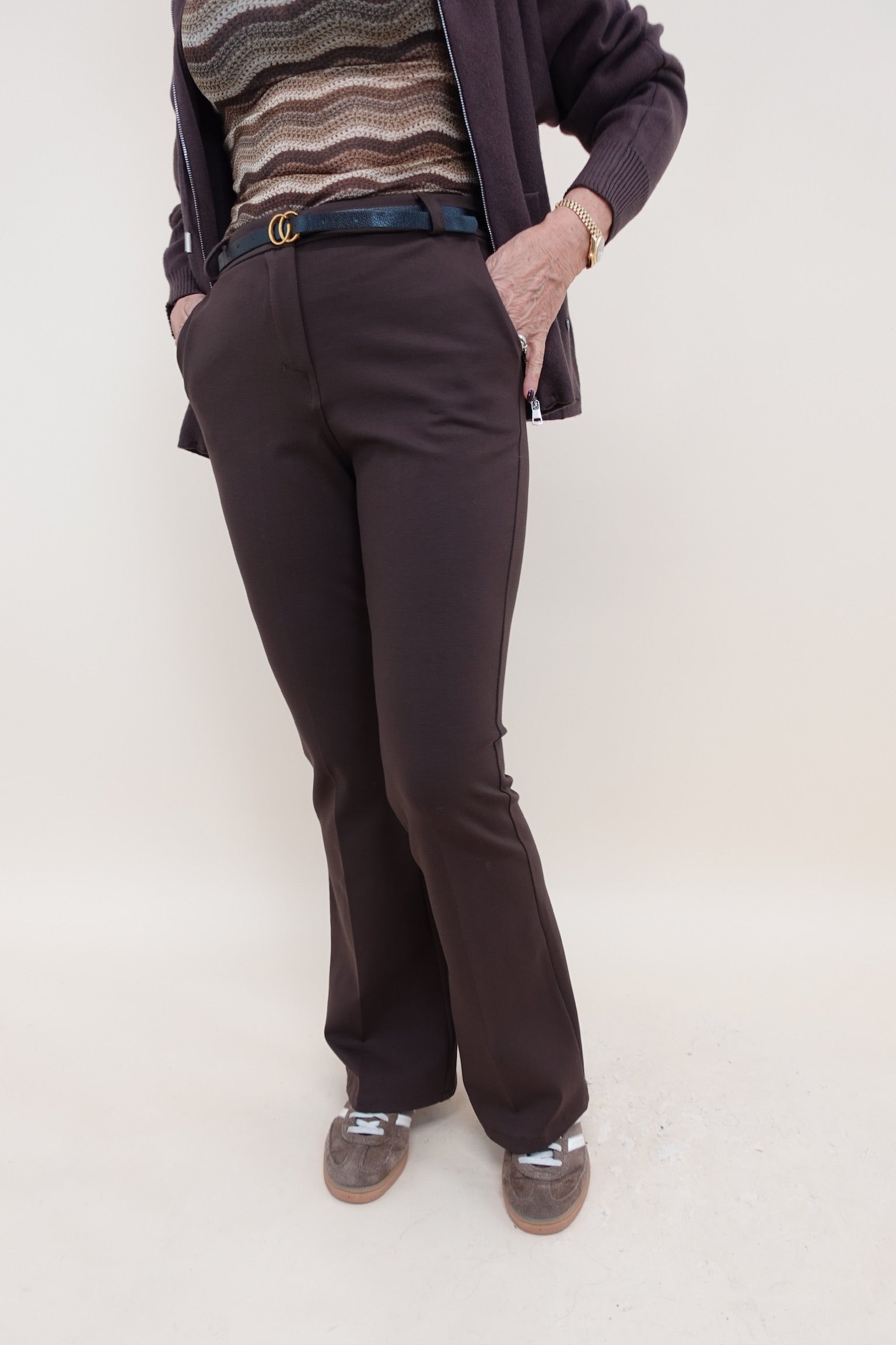 Pantalone Zampa Marrone