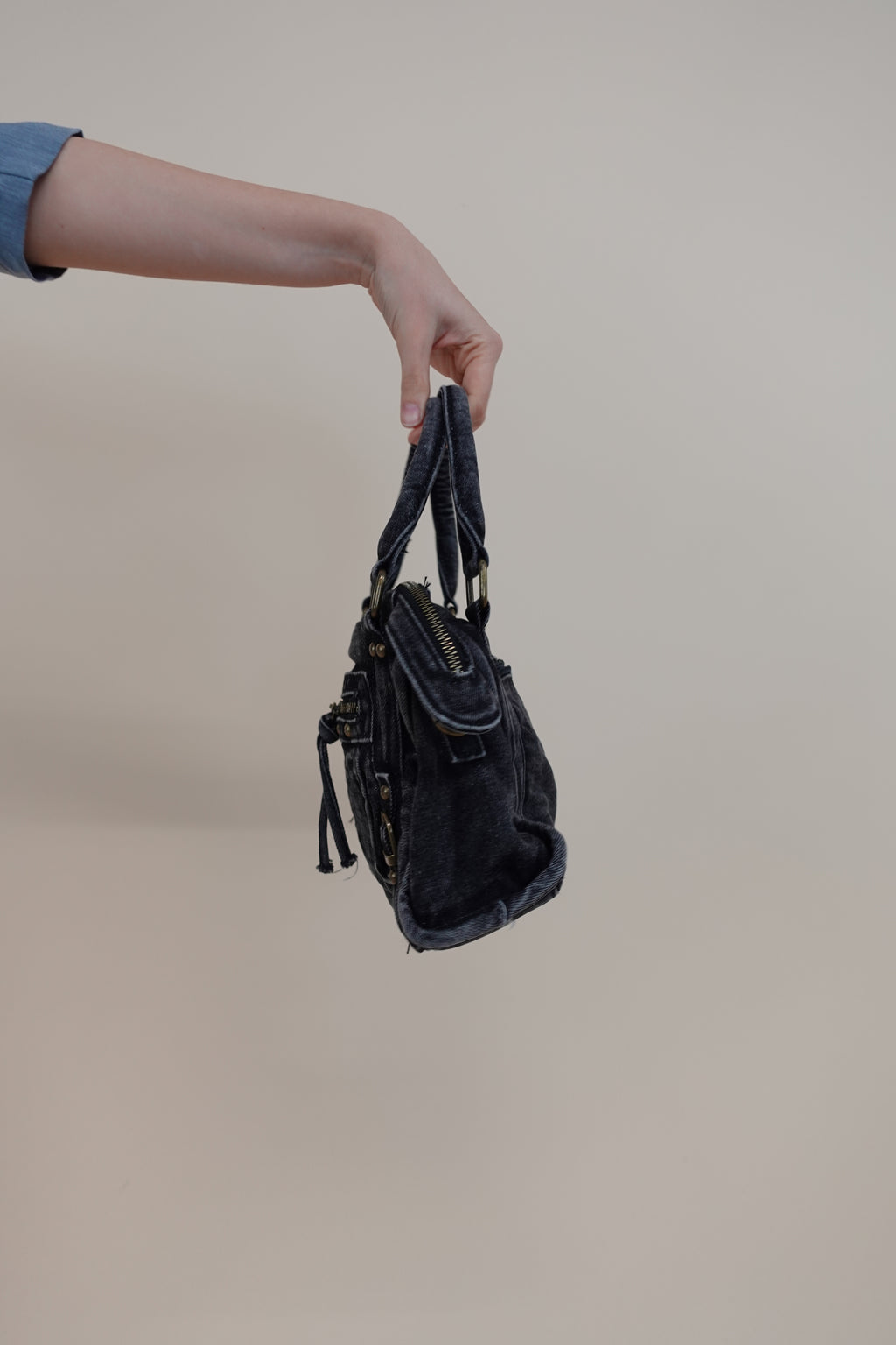 Borsa City Jeans Nera