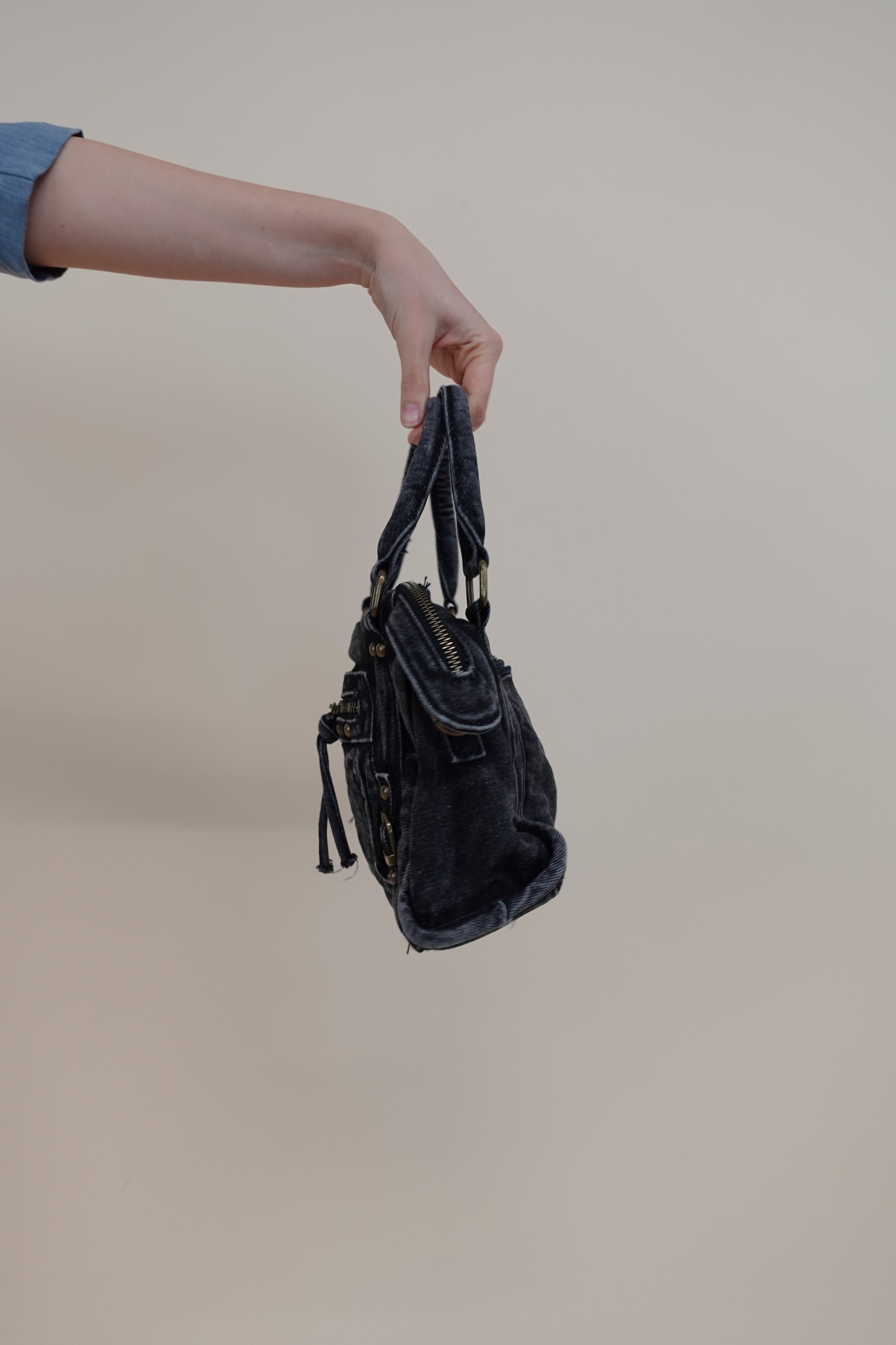 Borsa City Jeans Nera