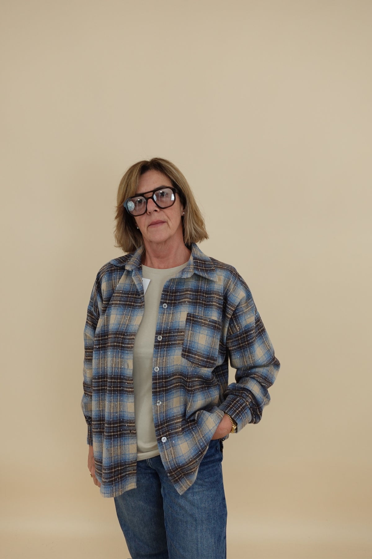 Camicia Scacchi Azzurra