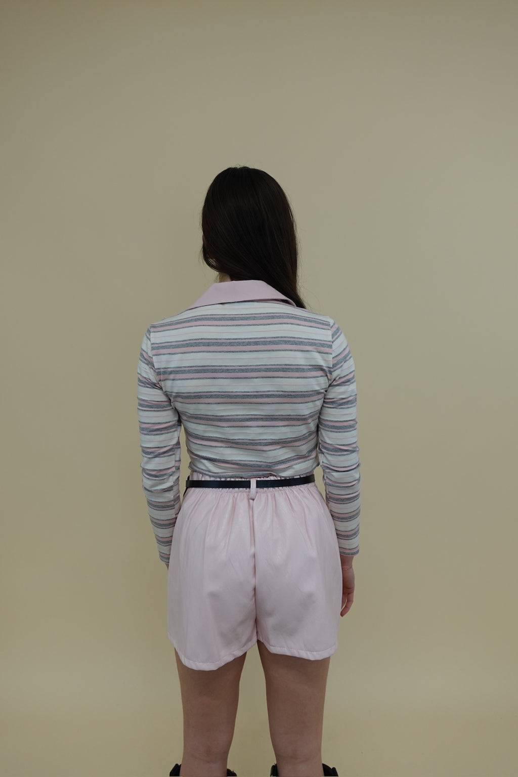 Body Polo Line Rosa