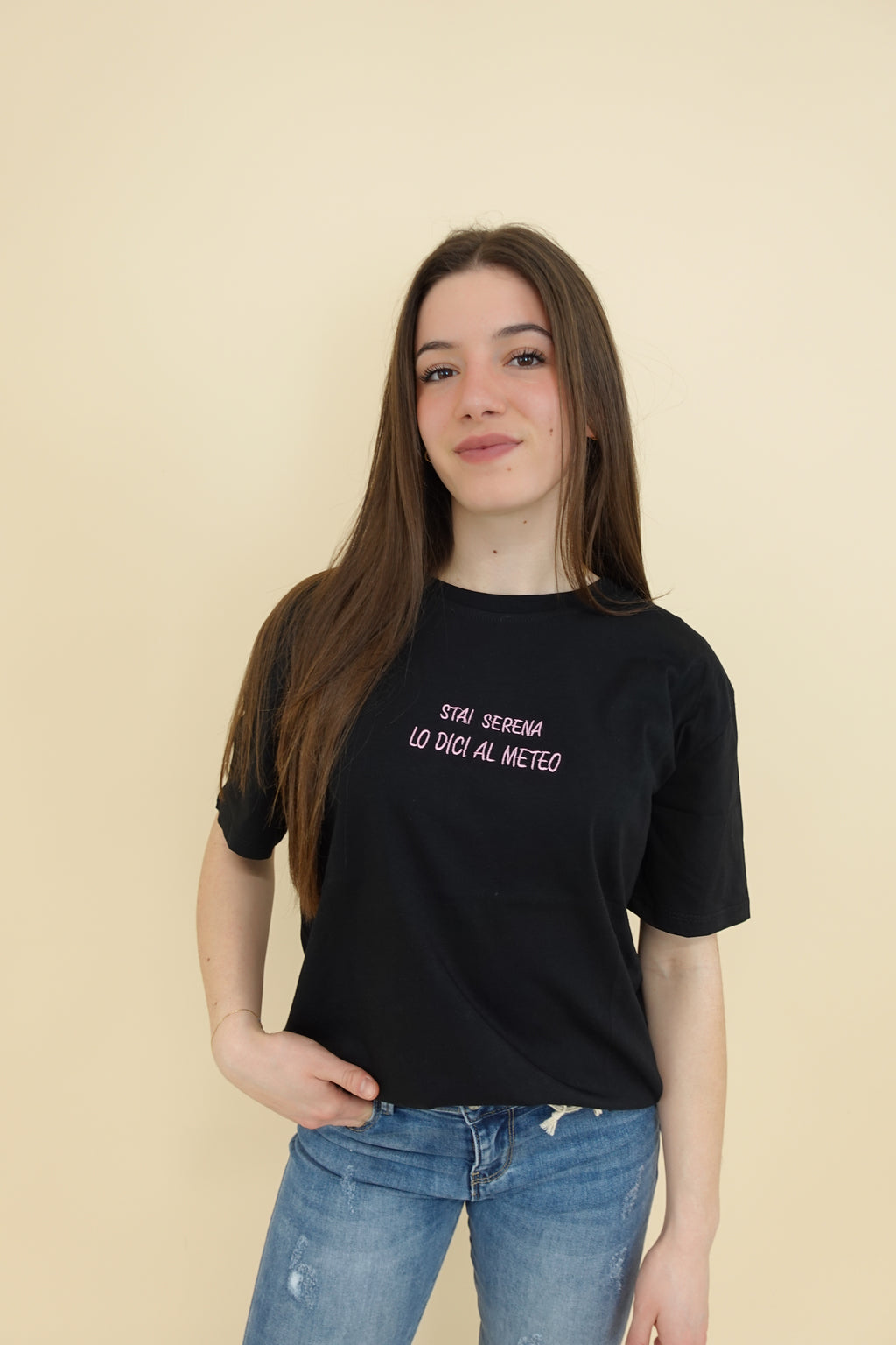 T-shirt "meteo" Nero