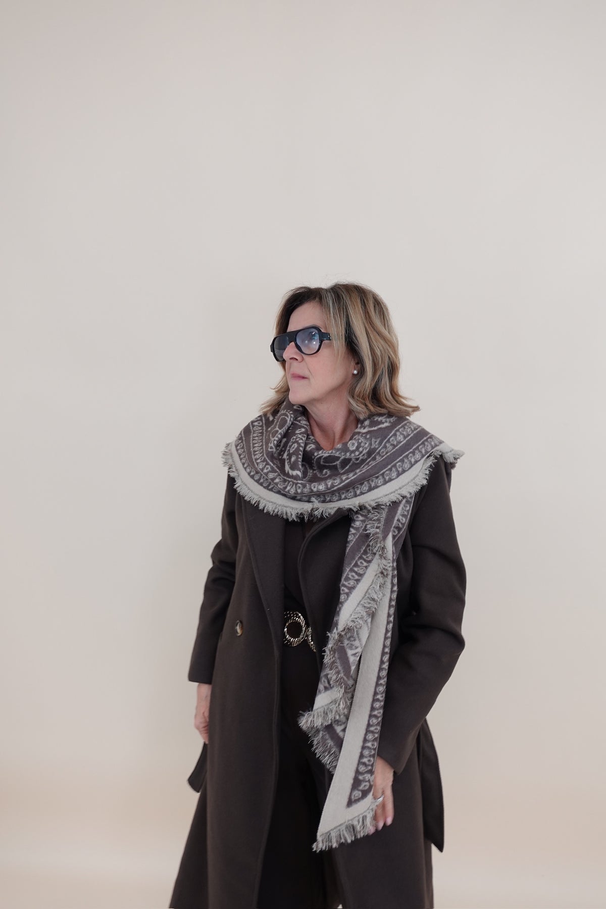 Sciarpa Beige/Marrone