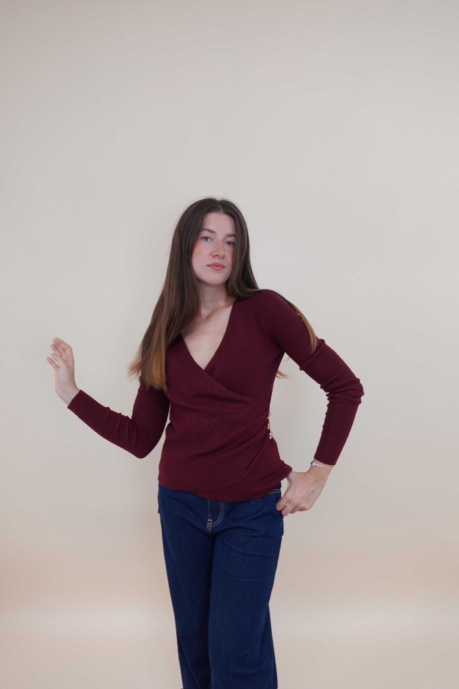 Maglioncino Elisabetta Bordeaux