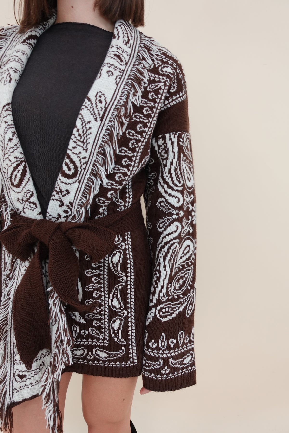 Cardigan Ortisei Long Marrone