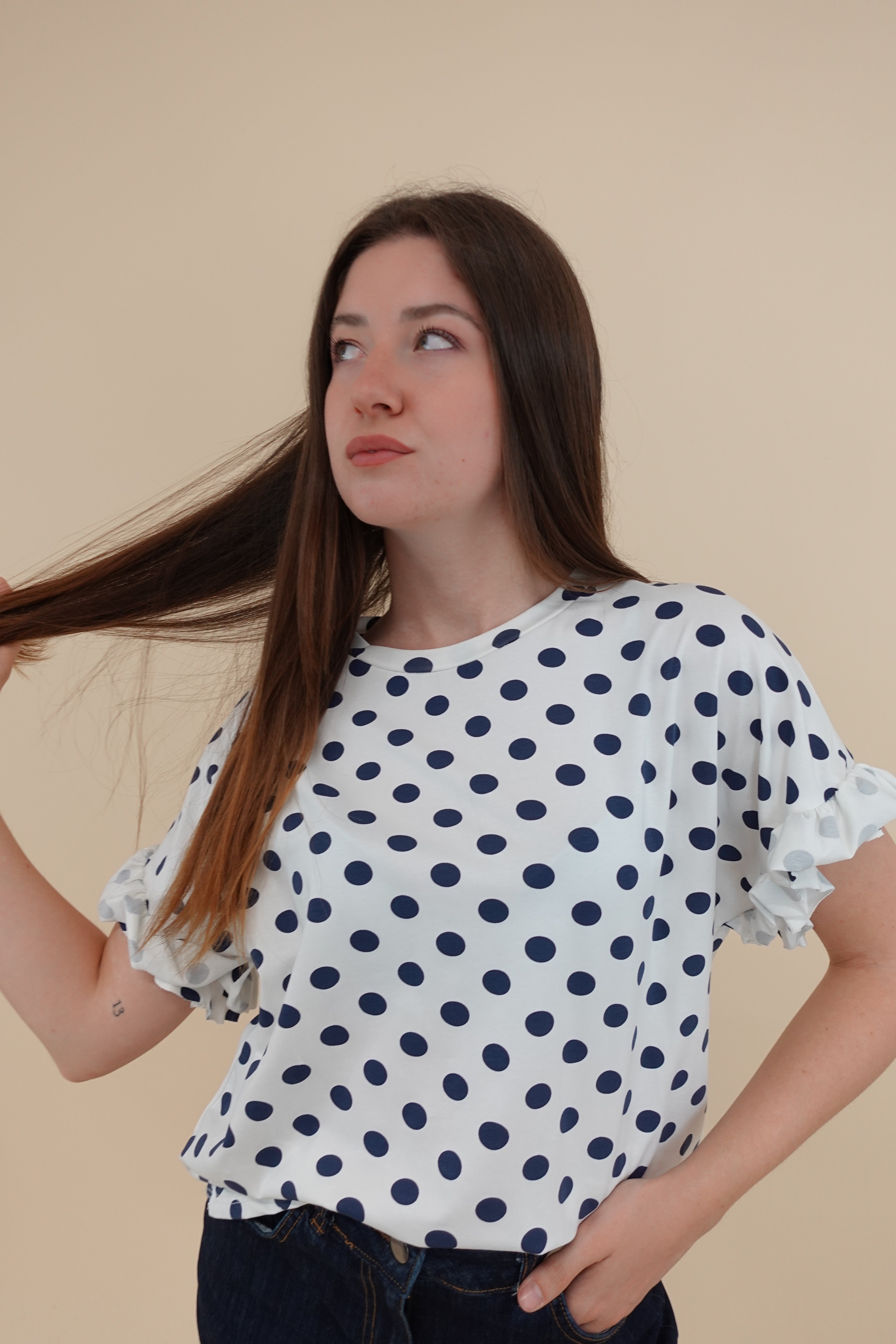 T-shirt Pois Blu