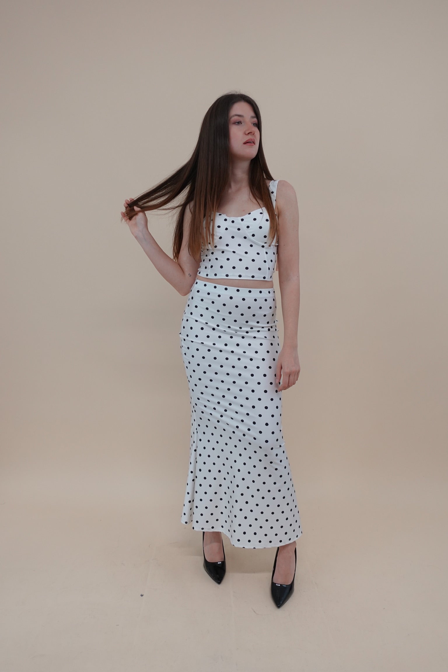 Coordinato Pois Bianco