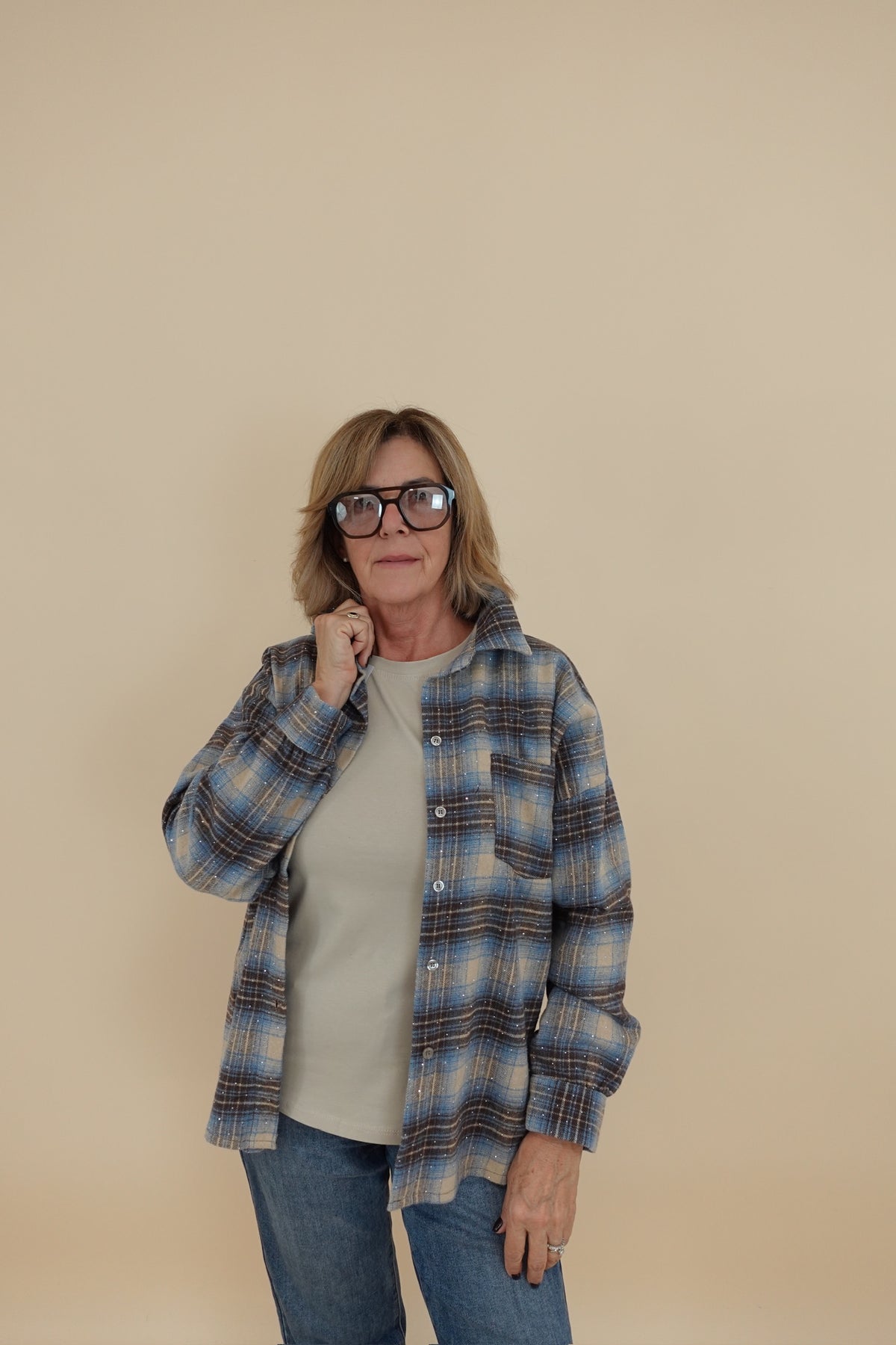 Camicia Scacchi Azzurra