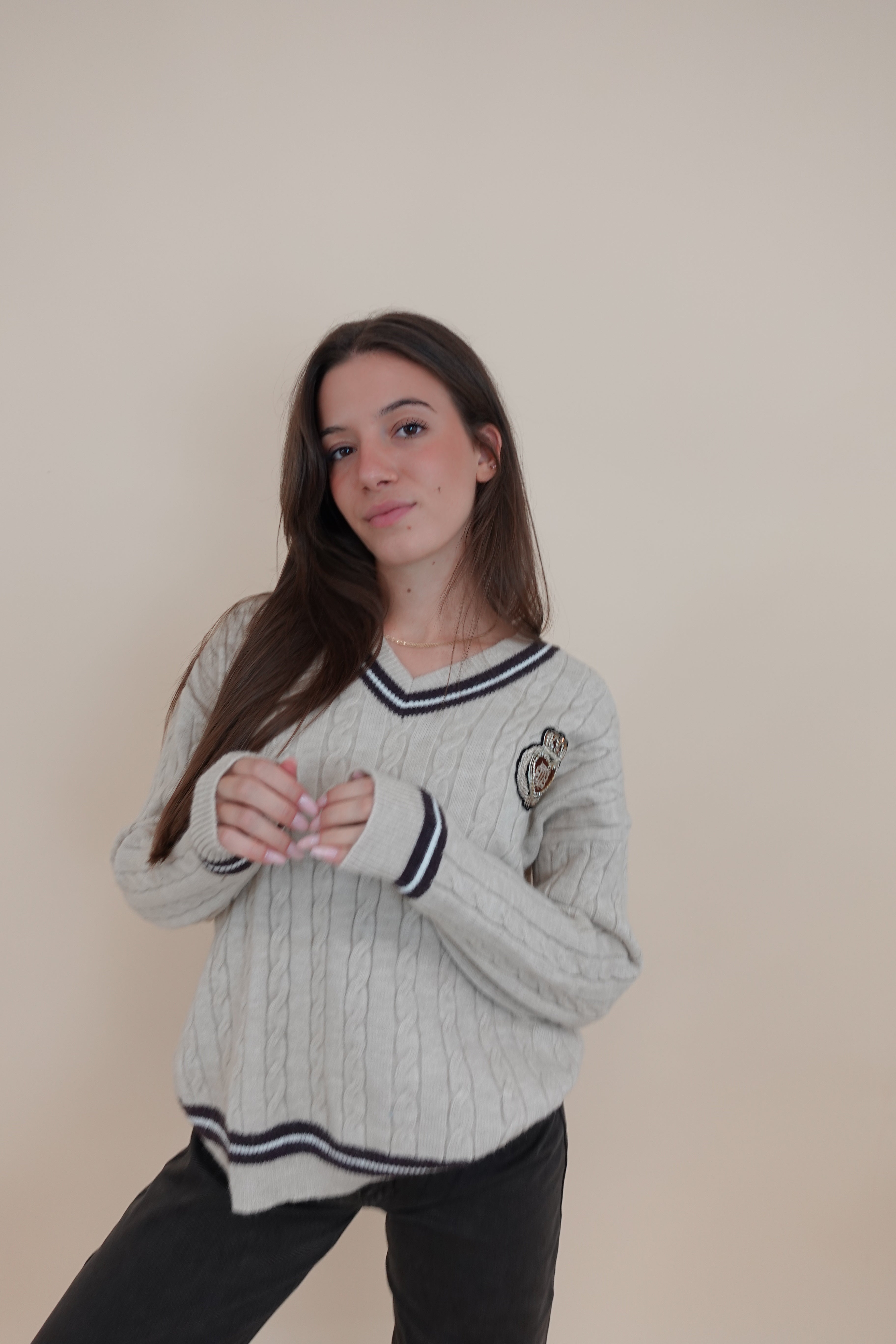 Maglione college beige