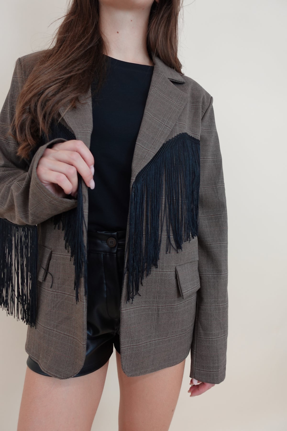 Giacca Frange Brown