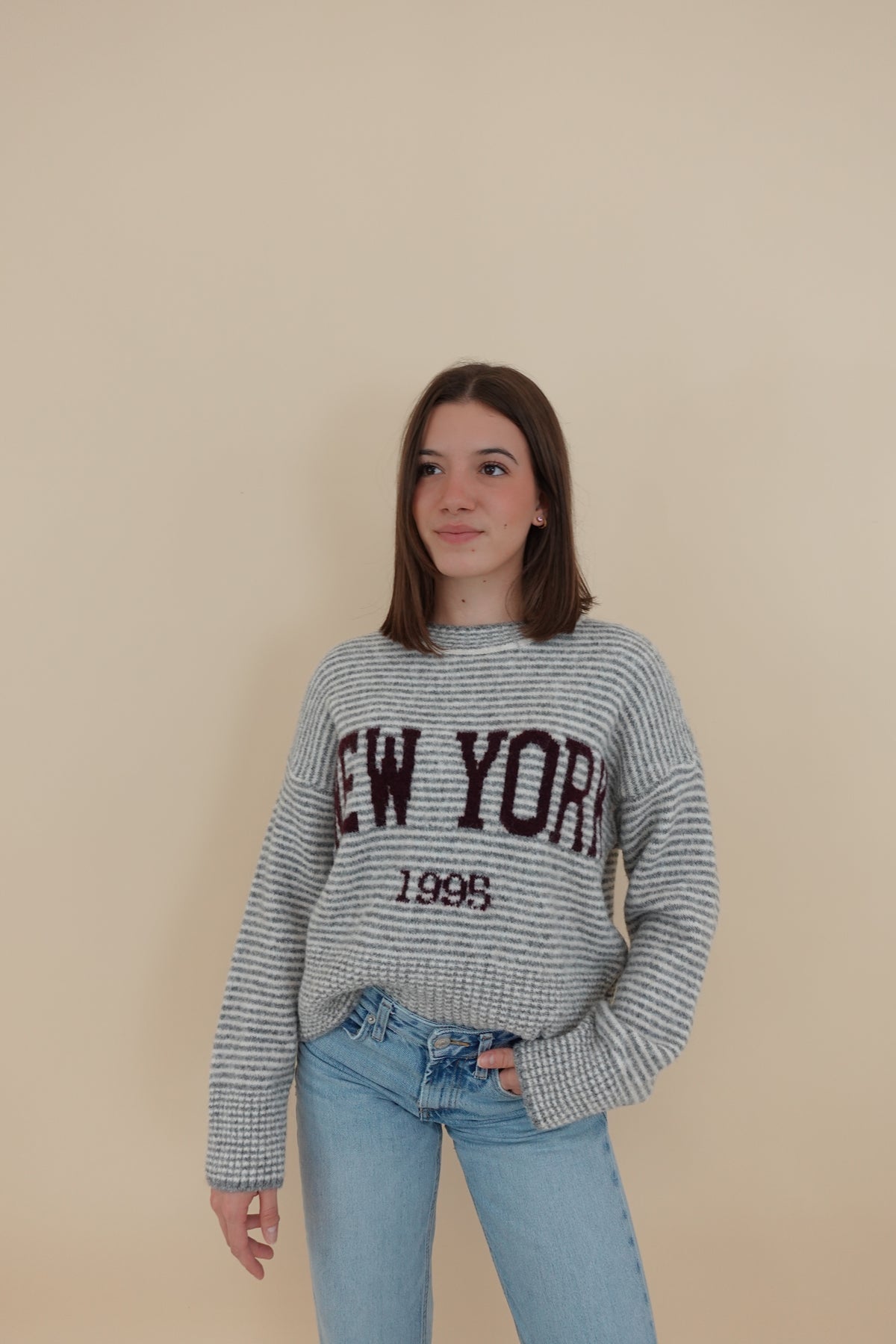 Maglione NY beige