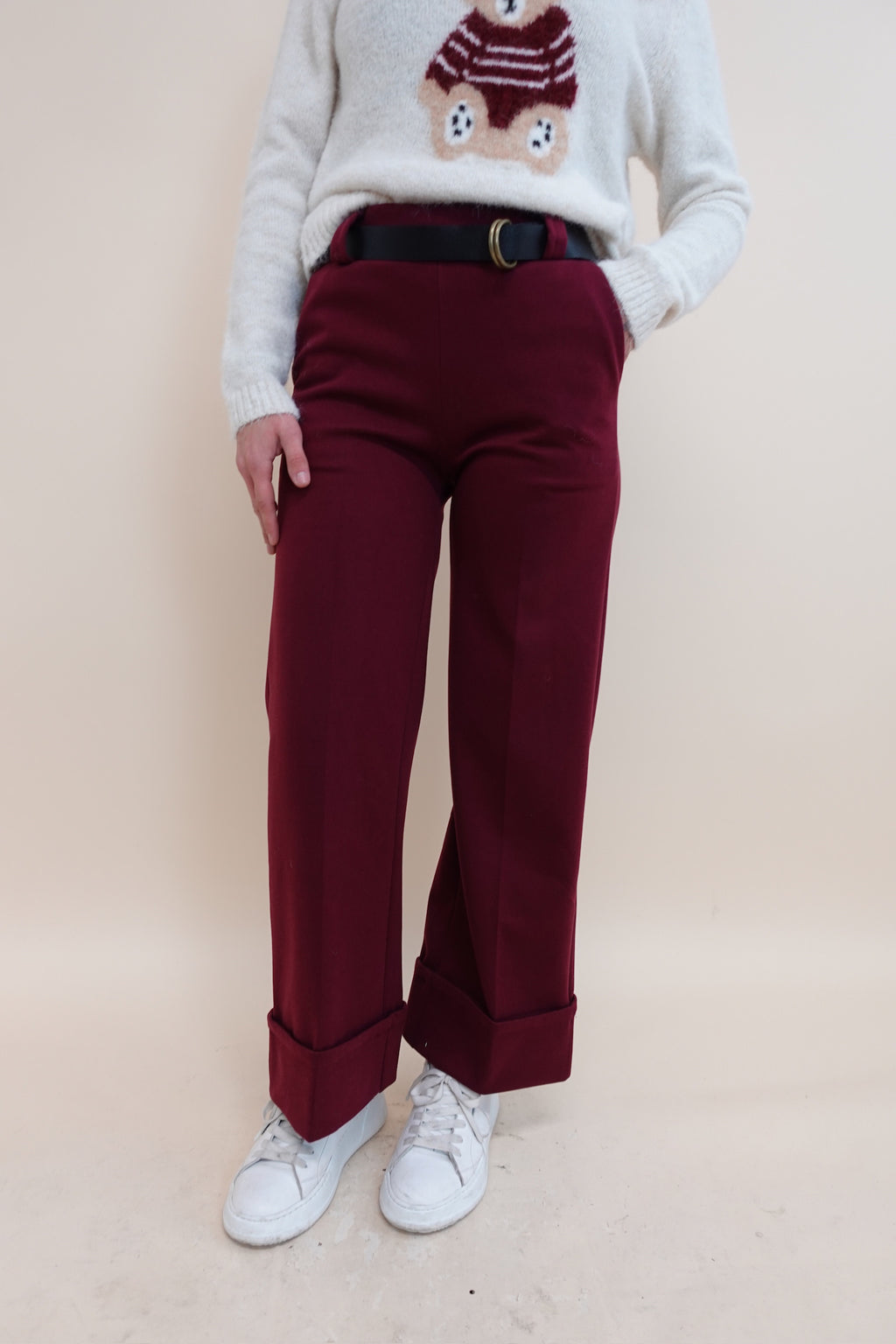 Pantalone Moda Bordeaux
