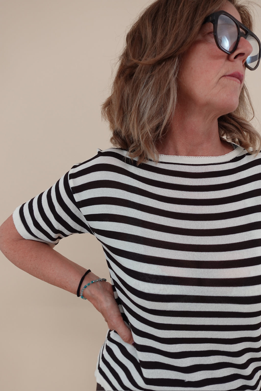 Maglia Line Marrone